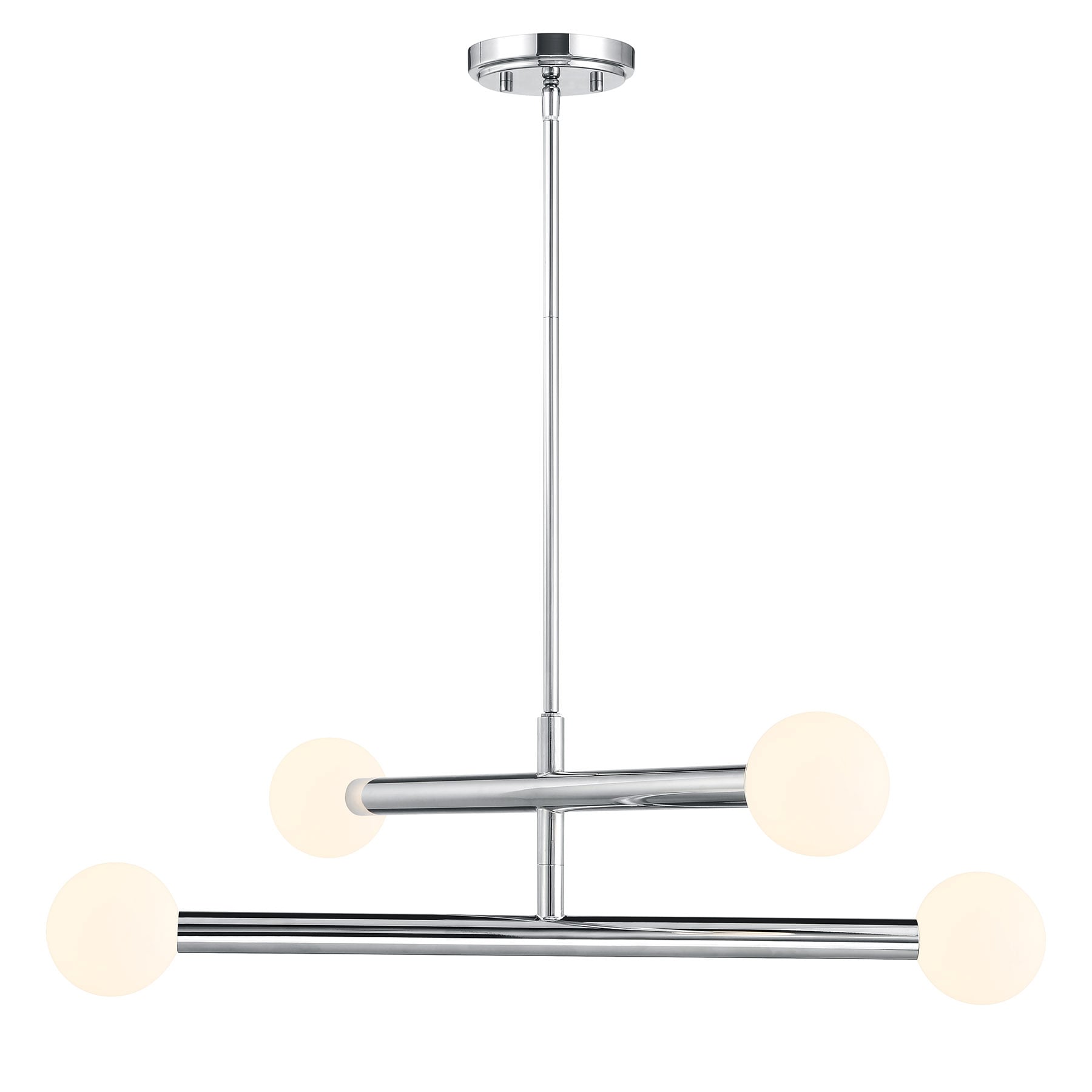 Meridian Lite Trends M100133CH Meridian 4 -Light Polished Chrome Modern/contemporary For Use in Bedrooms, Dining Rooms, Foyers, Kitchens, Living Rooms Chandelier