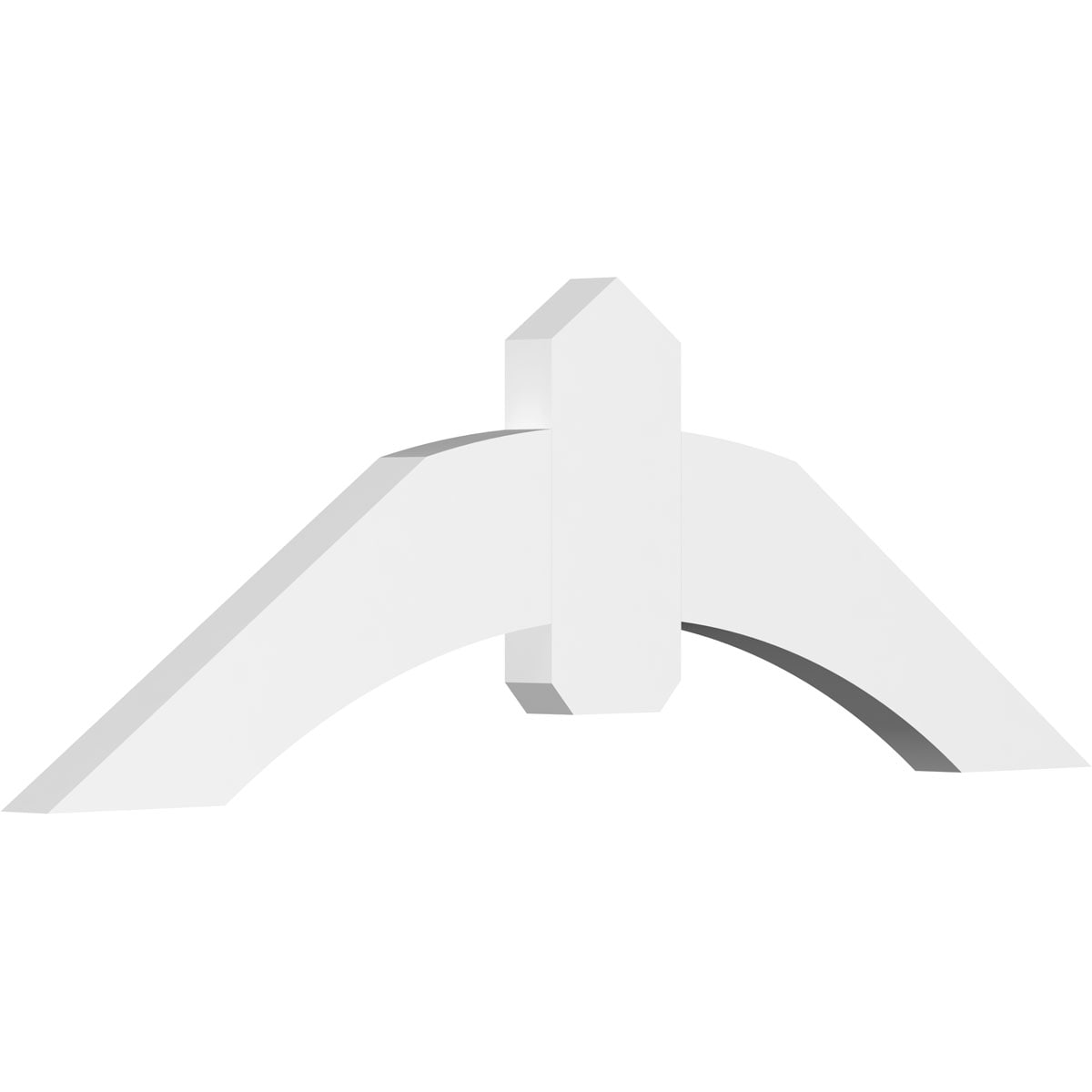 Ekena Millwork GBP048X16X0206ARC00 Archdale White PVC Gable bracket