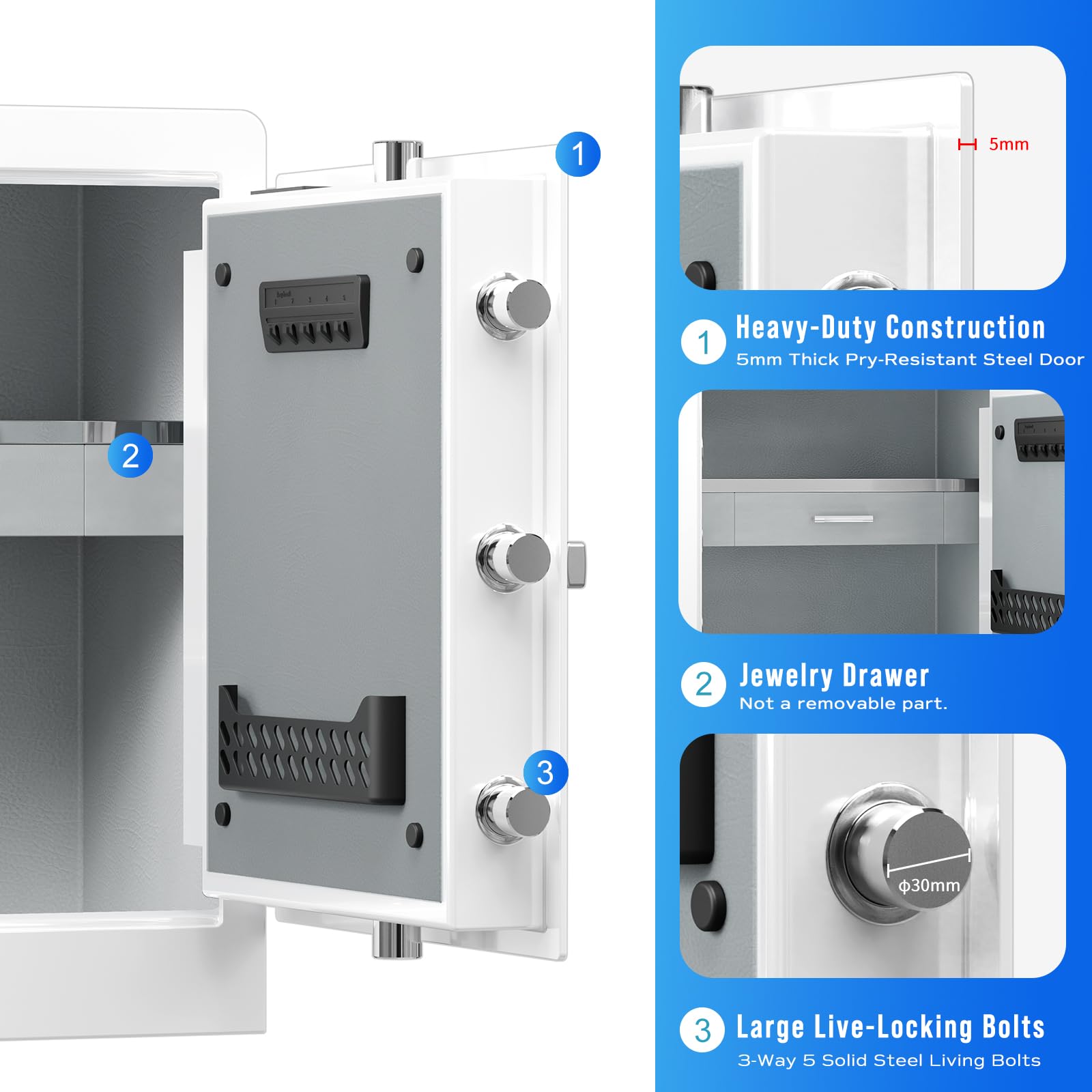 Ahfiwaso LAH0813H111 Floor-Wall-Safes - View #4