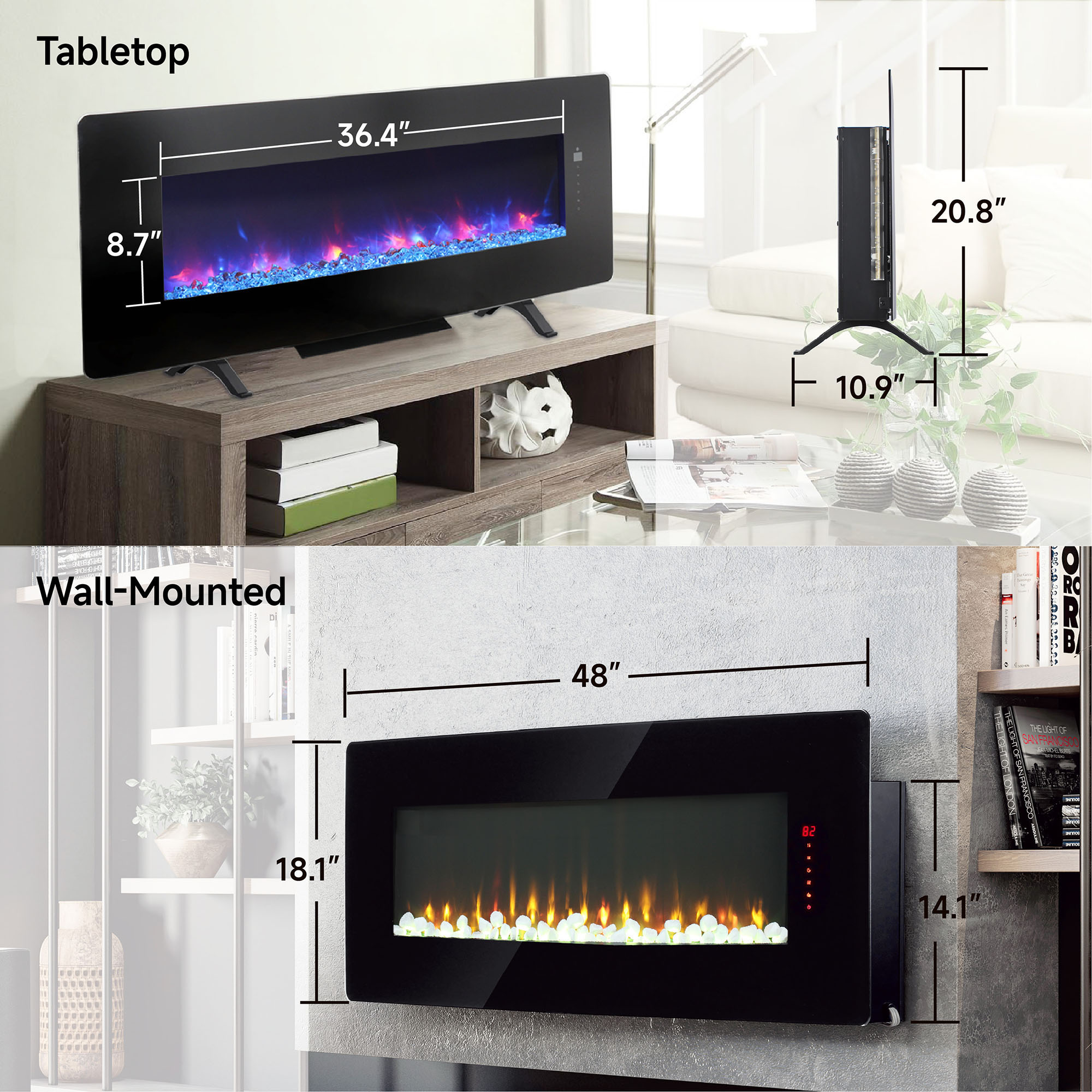 SINOFURN SYC160004GW Electric-Fireplaces - View #3