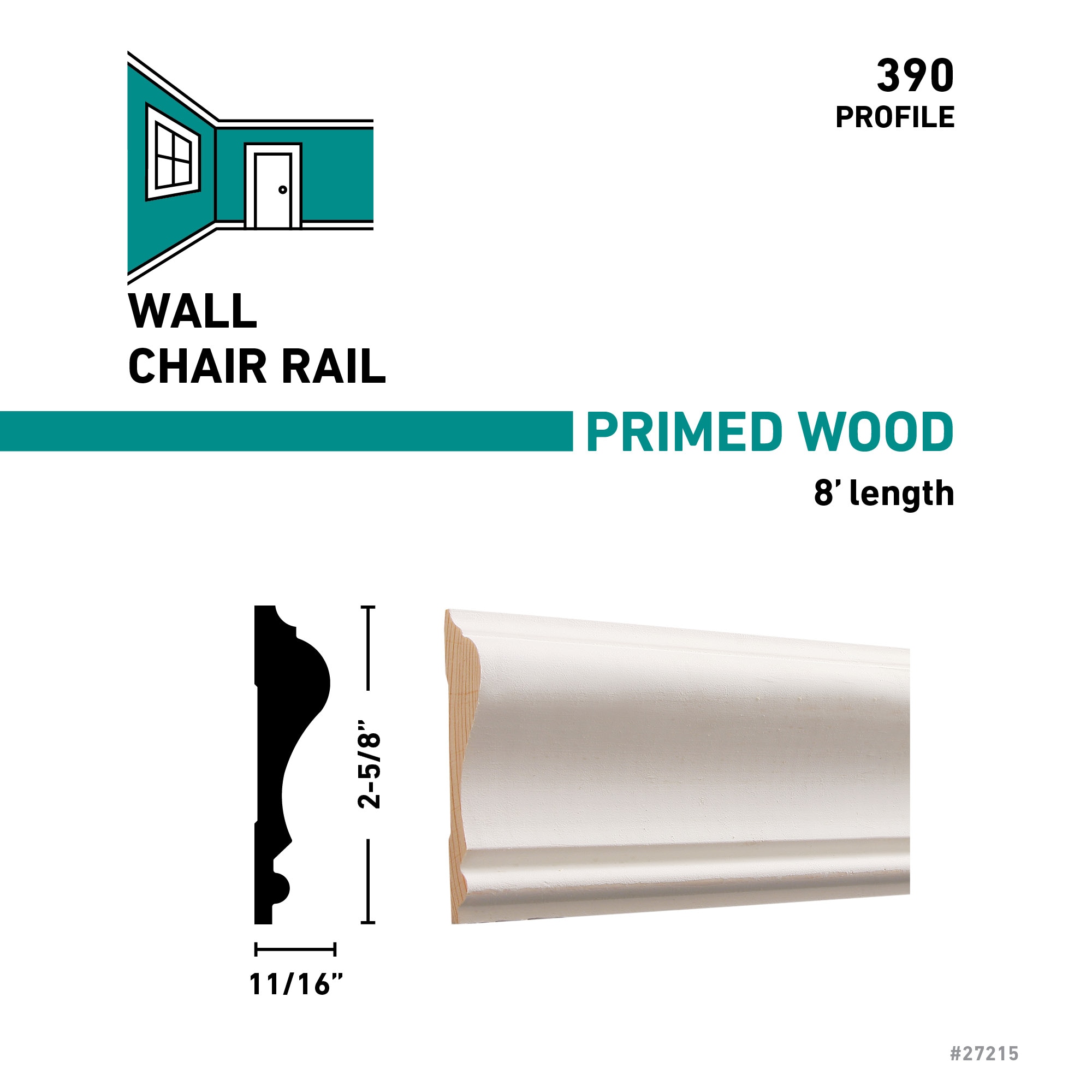 RELIABILT 390 8FJPMD Chair-Rail-Moulding - View #5