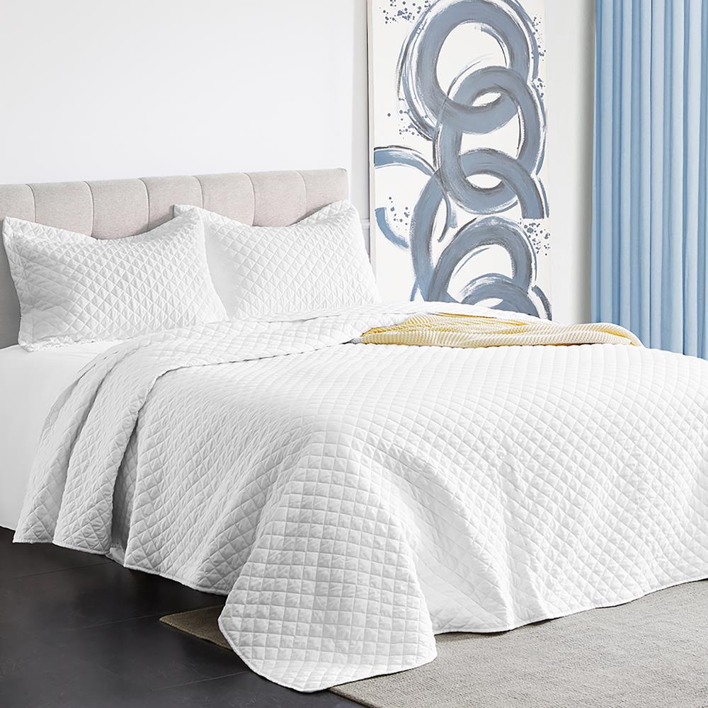 NexHome Quilt Set Queen White (90039)