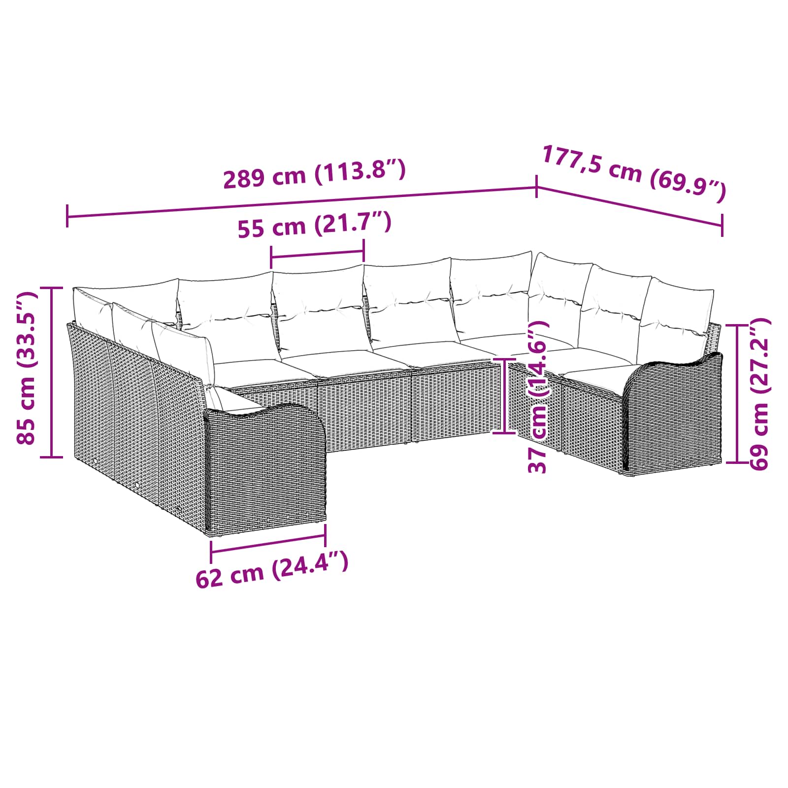 vidaXL 3345865 Patio-Sofas-Daybeds - View #8