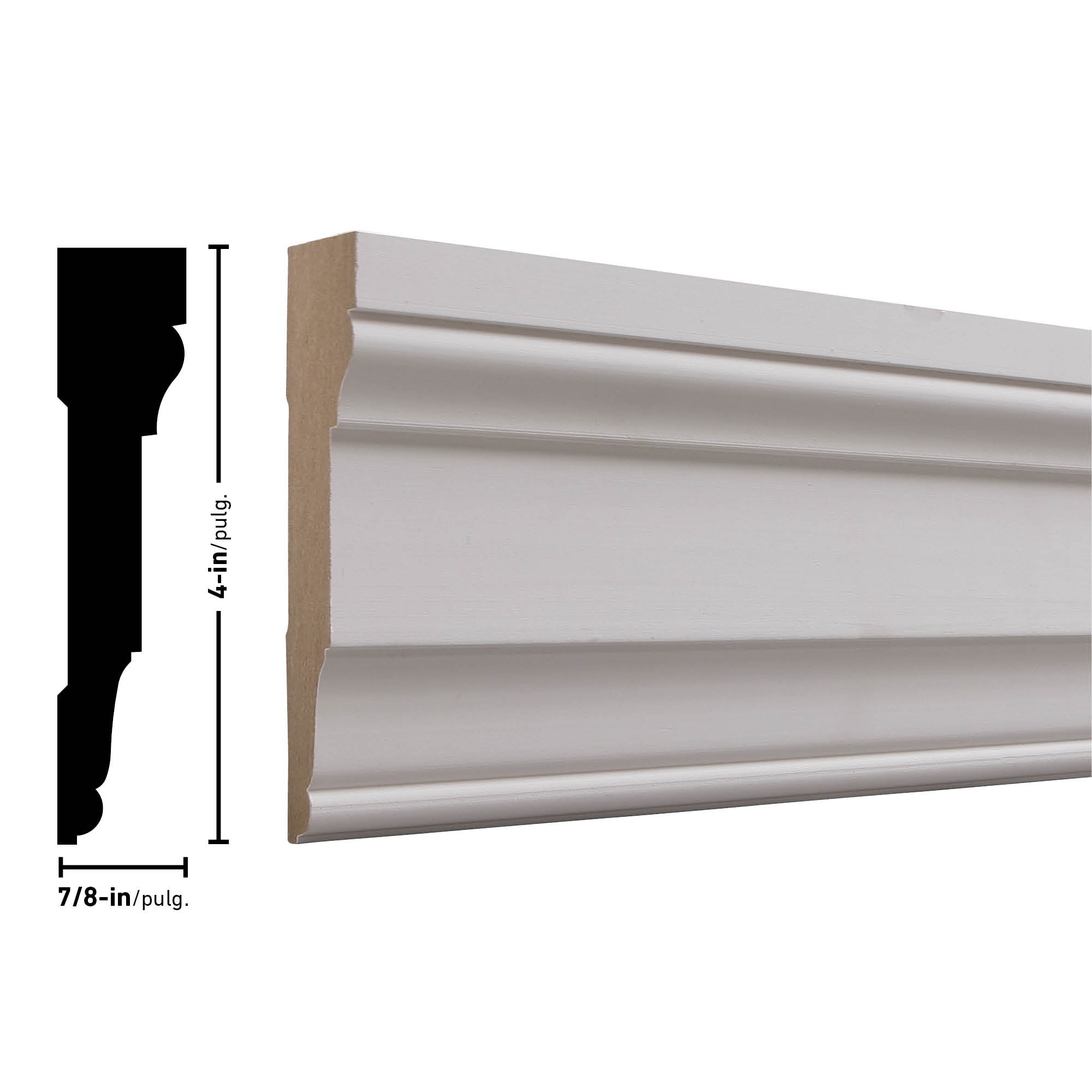 ReliaBilt lawn 4-in x 8-ft Primed MDF Chair Rail Moulding in the Chair ...