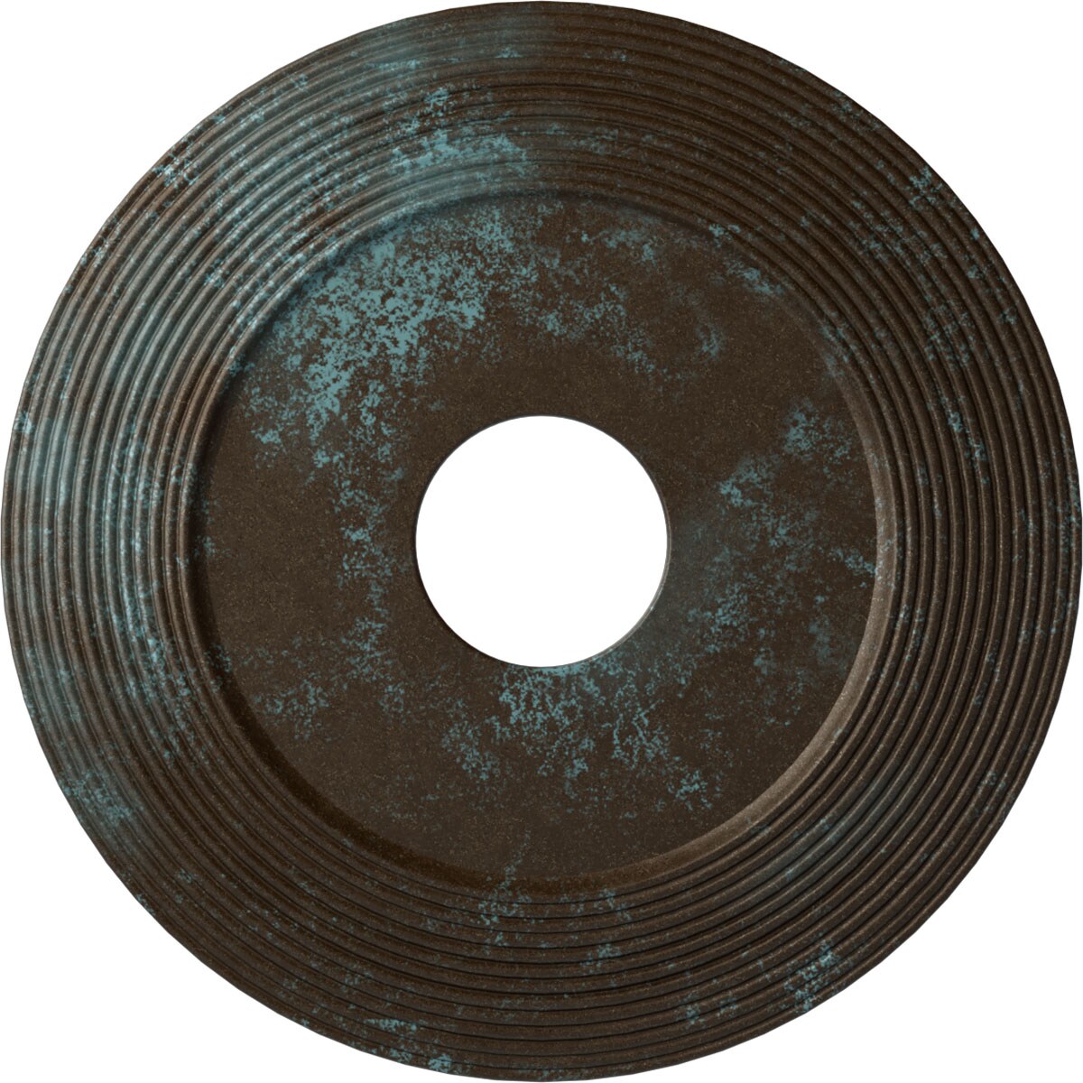 Ekena Millwork CM16ADBBS Adonis 16.125-in W x 16.125-in L Painted Bronze Blue Patina Polyurethane Whole Ceiling Medallion
