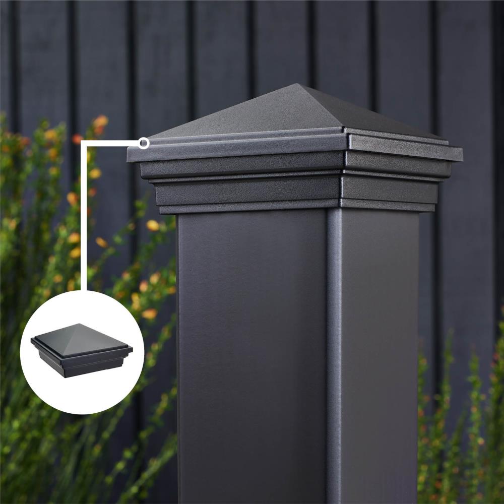Trex 890025 4-in x 4-in Charcoal Black Composite Deck Post Cap