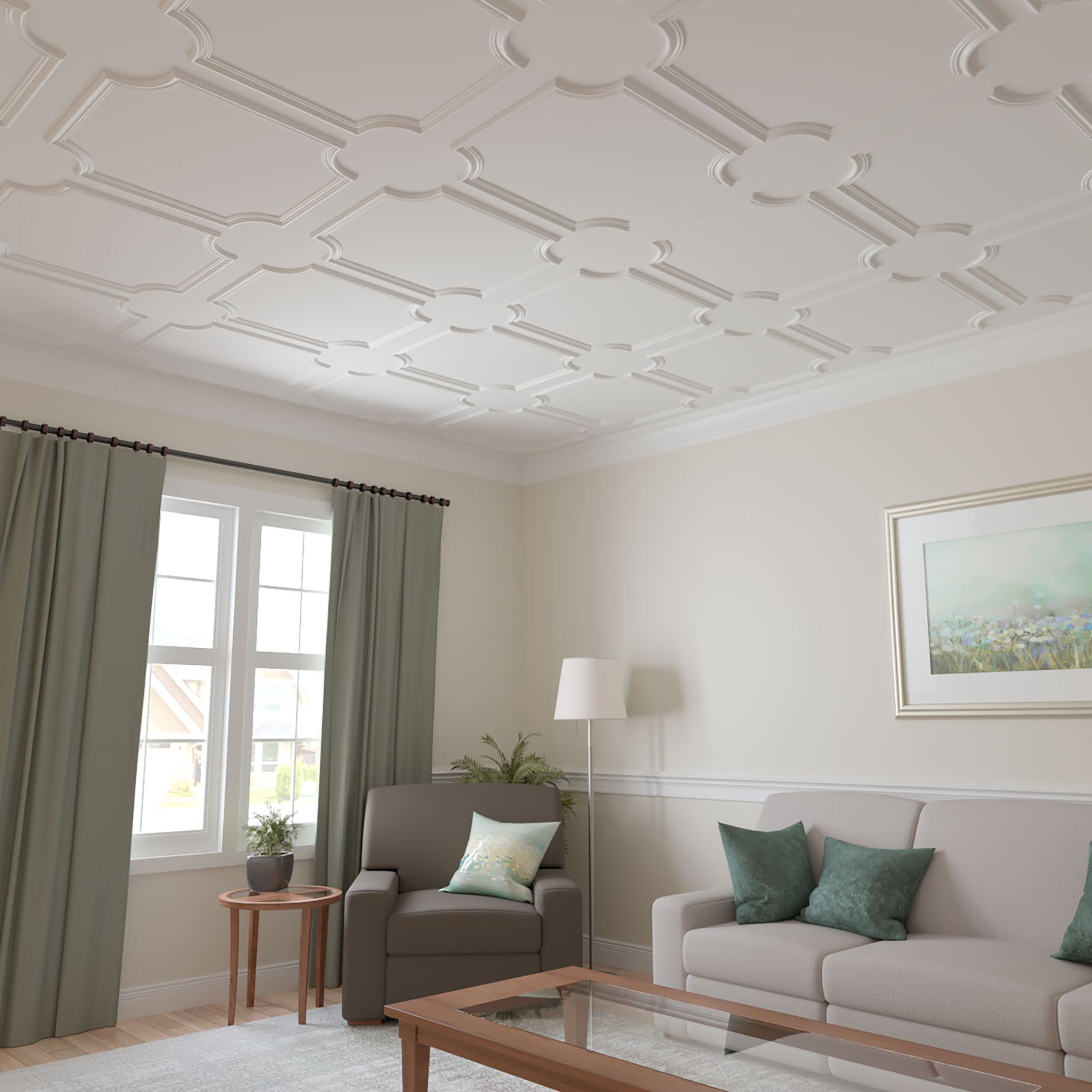 Gray Polyurethane Claremont Panel Moulding 94.5"