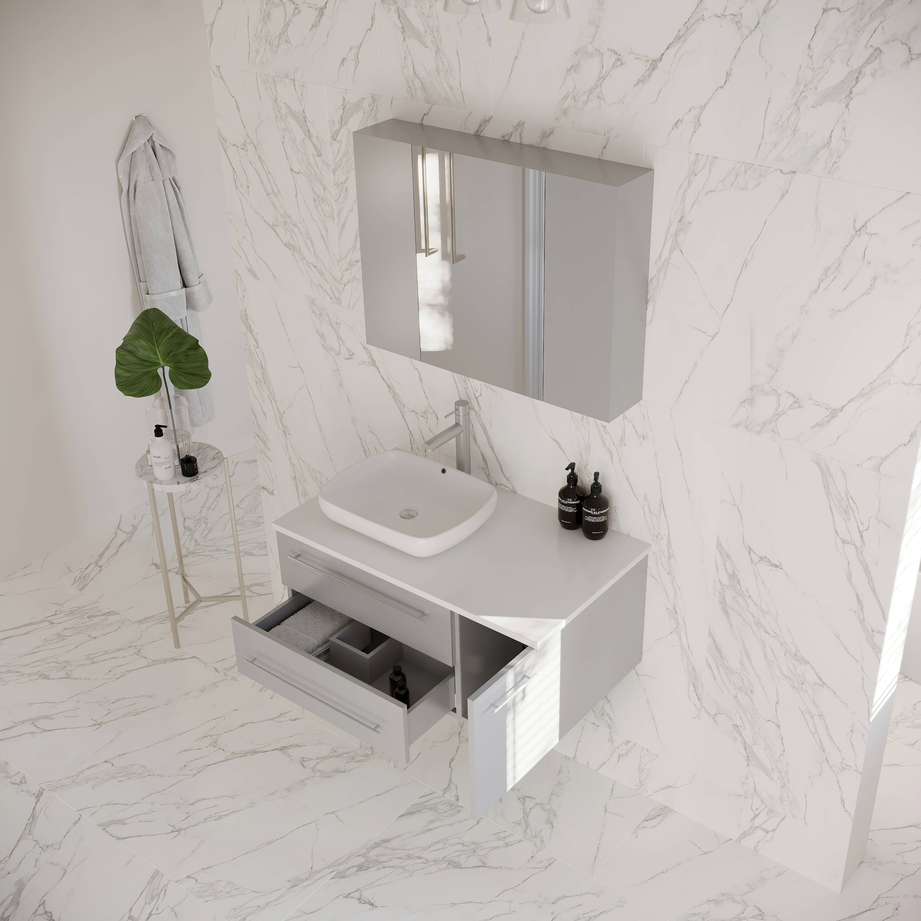 Fresca FVN6136GR-VSL-L Bath-Vanity-Combo - View #3