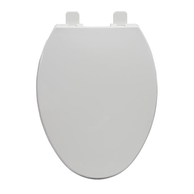 Aquasource White Elongated Slow Close Toilet Seat In The Seats Department At Com - Plastic Replacement Toilet Seat Hinge 2 Piece White
