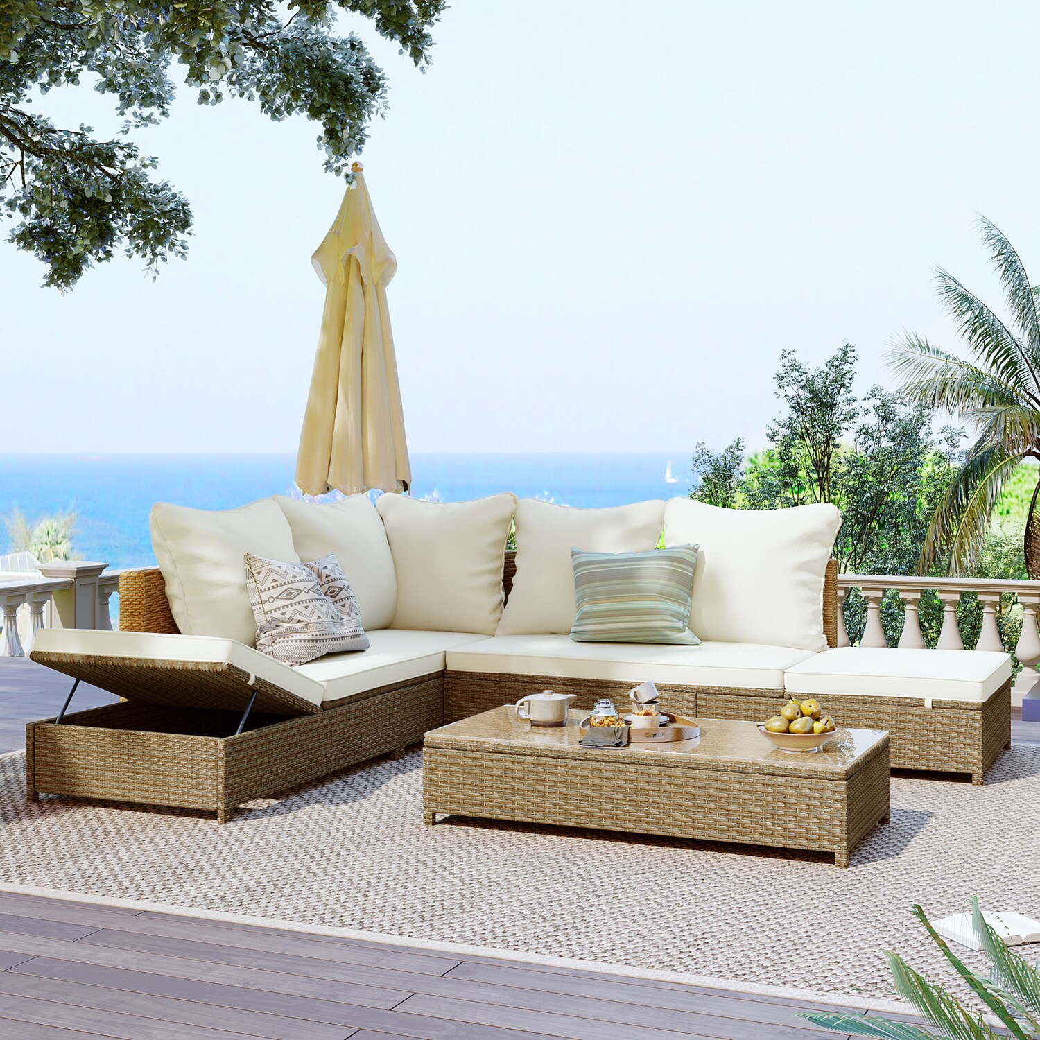 SINOFURN SYA010203BG Patio-Conversation-Sets - View #5