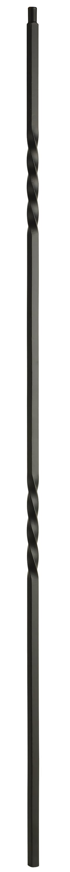 Crown Heritage 4583102FB44 44-in x 0.4724-in Classic Black Aluminum Pin Top Double Twist Stair Baluster