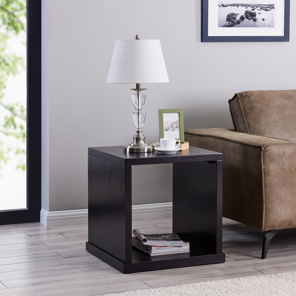 Boston Loft Furnishings Meridino 22-in W x 22-in H Black Wood Modern ...