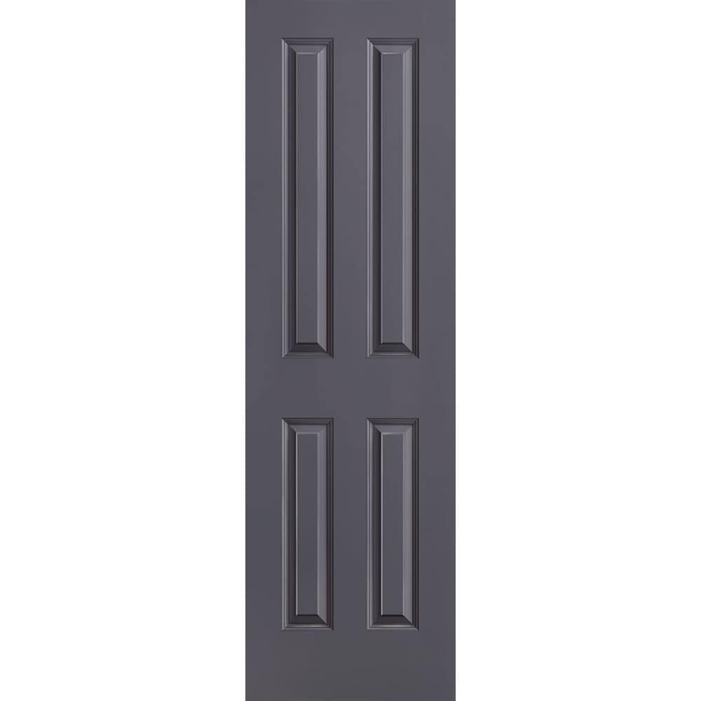 Masonite 1316216 Traditional 24-in x 80-in Slate 4 panel square Smooth Hollow core Prefinished Molded composite Slab Door