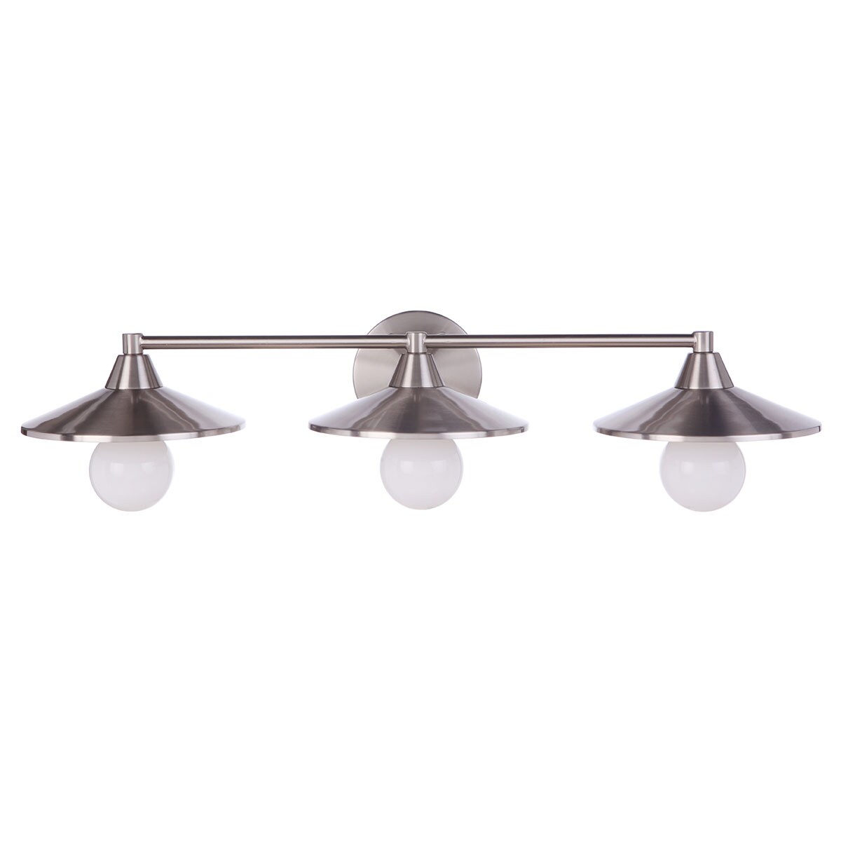 Craftmade 12529BNK3 Isaac 28.68-in 3-Light Brushed Polished Nickel Transitional Vanity Light