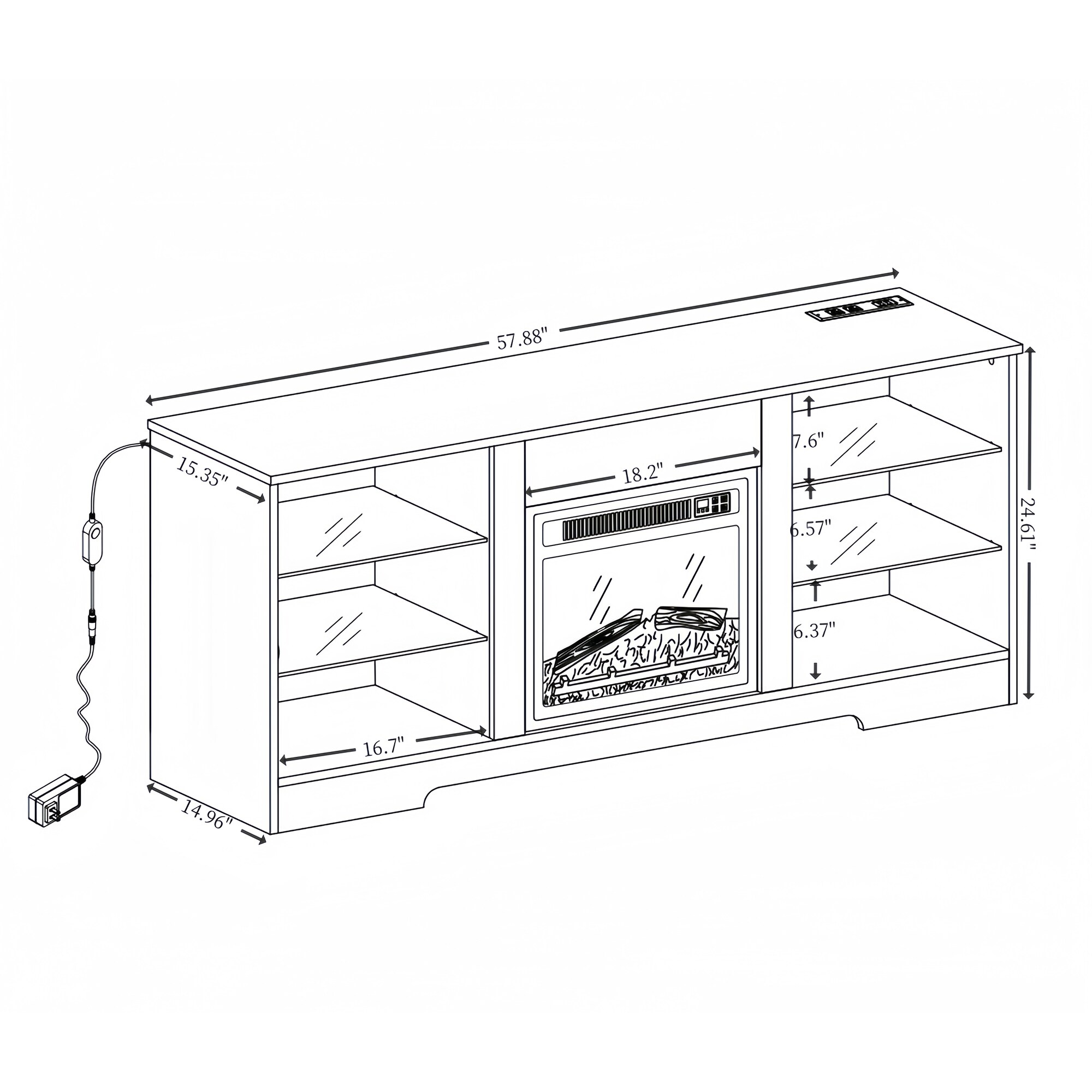 SINOFURN SYB560004WT Electric-Fireplaces - View #6