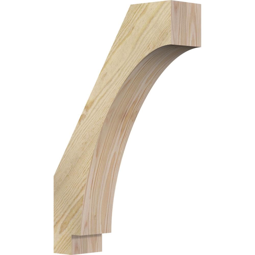 Ekena Millwork BRC04X14X22IMP00RDF 4-in x 14-in x 22-in Douglas Fir Unfinished Wood Imperial Rough Sawn Knee Brace