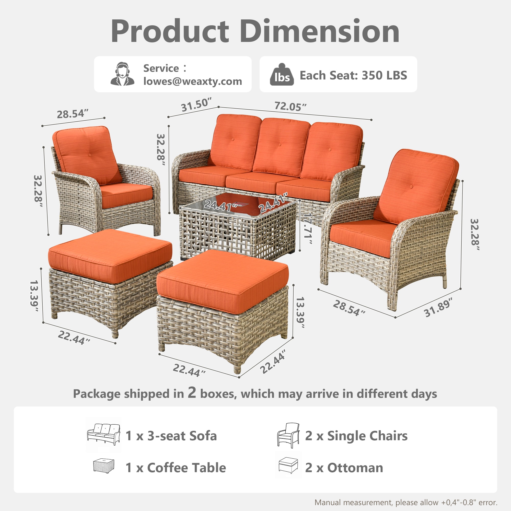 weaxty HMBVNC800S61 Patio-Conversation-Sets - View #7