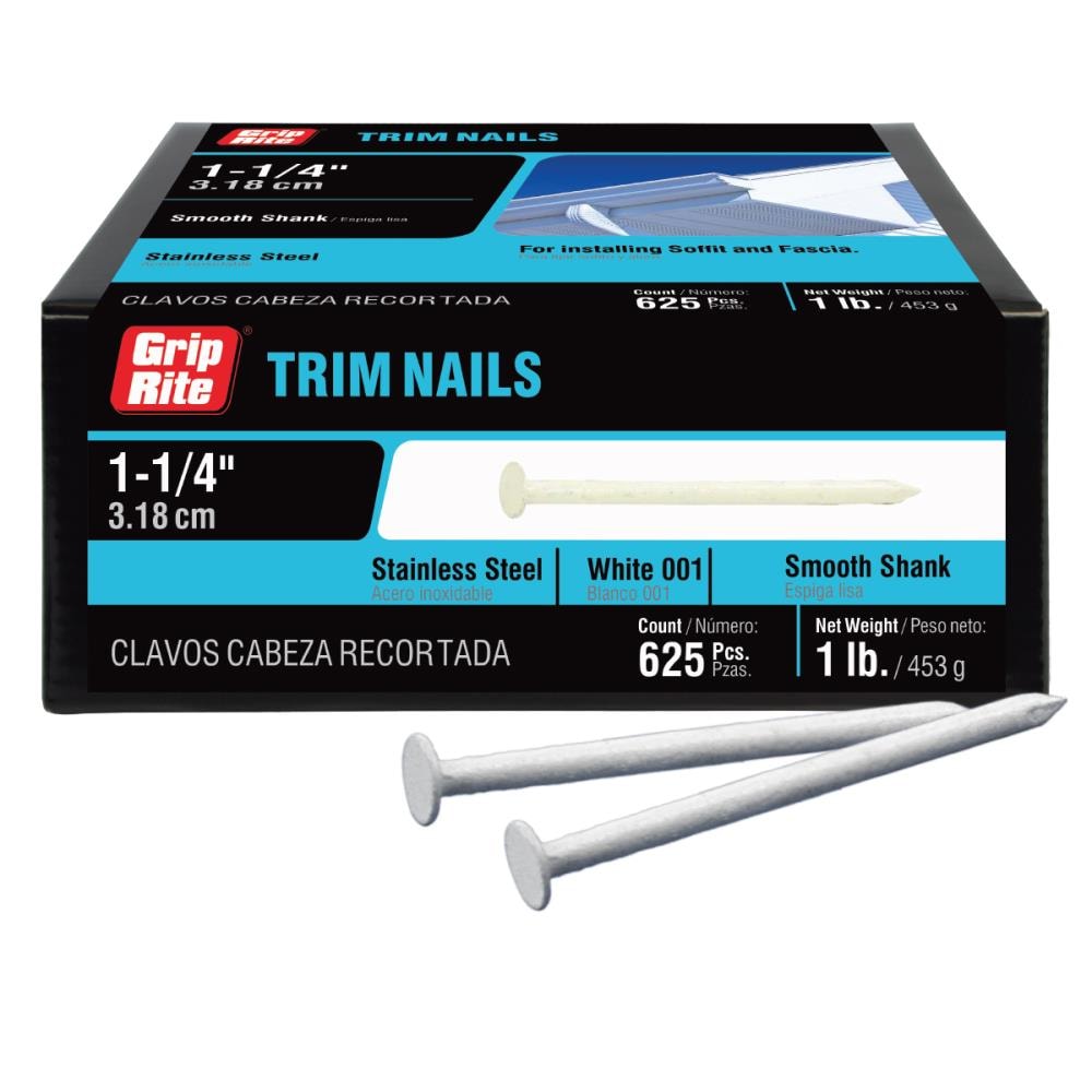 Grip-Rite 1-1/4-in Smooth Electro-Galvanized Roofing Nails (196-Per Box) in  the Roofing Nails department at Lowes.com