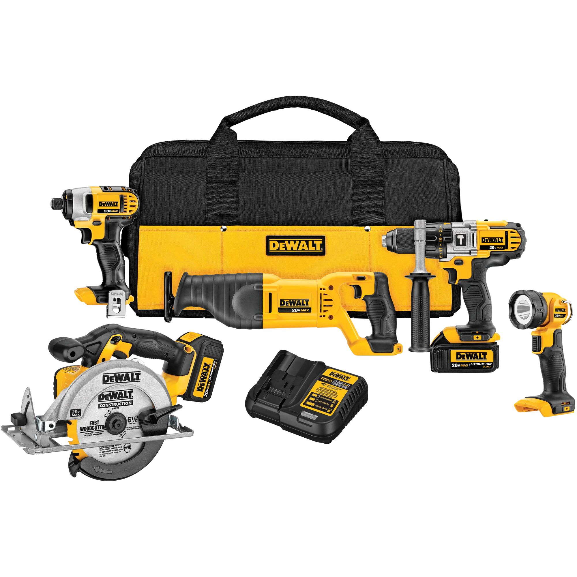 DEWALT 4-Tool 18-Volt Nickel Cadmium (Nicd) Power Tool Combo Kit with Soft  Case (2-Batteries and charger Included) in the Power Tool Combo Kits  department at