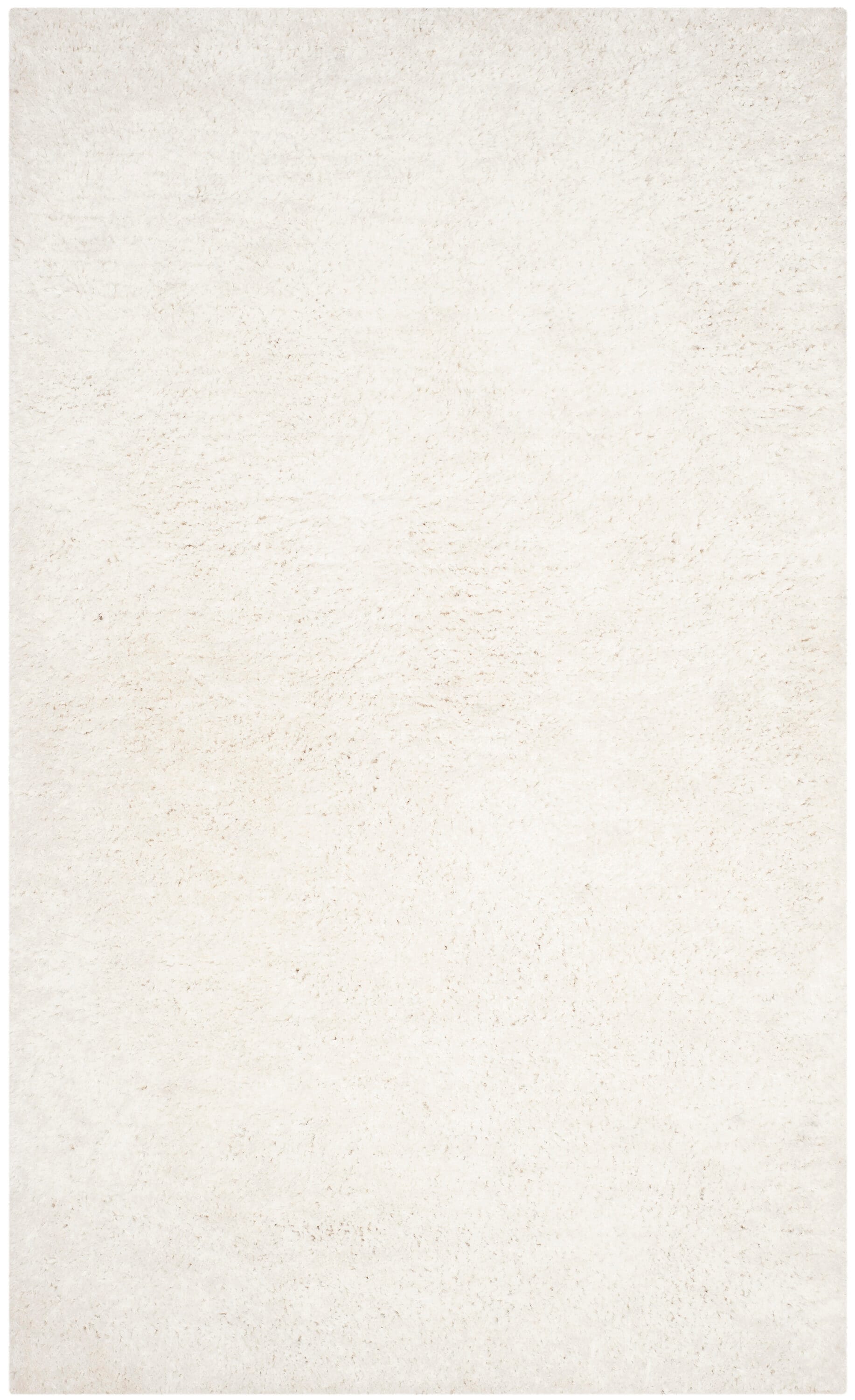 Safavieh SGF412C-5 Florence Shag 5 x 8 (ft) Tufted Polyester White Rectangular Indoor Solid Area rug