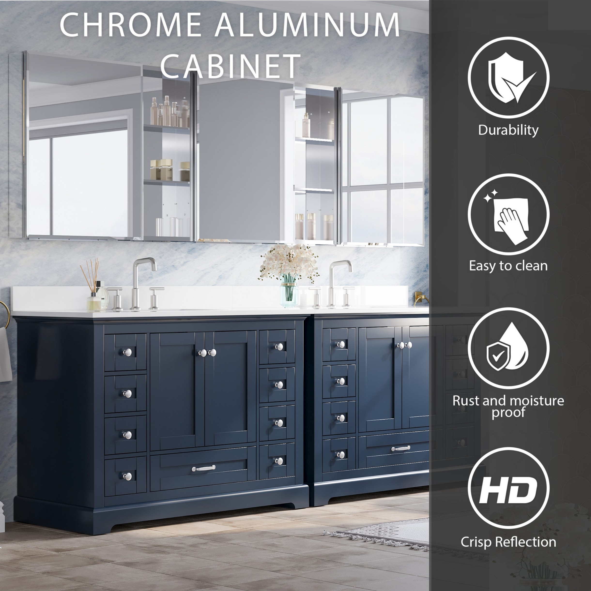 WELLFOR B20RMC20LMCB2030L Bathroom-Wall-Cabinets - View #9