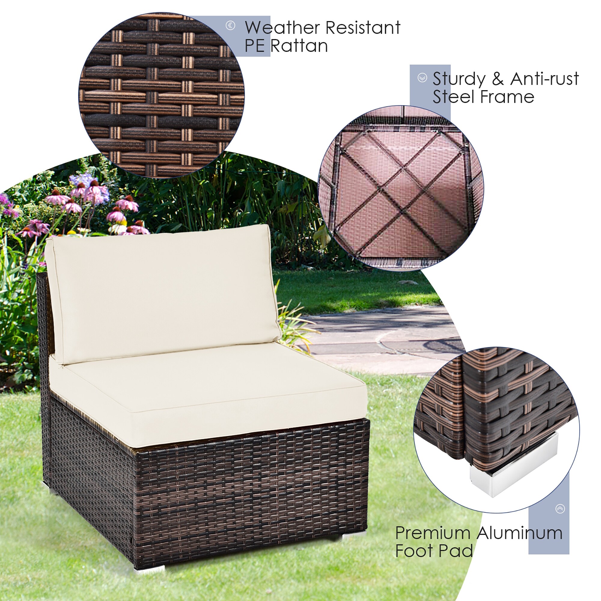 Forclover HYFW-937WH+ Patio-Conversation-Sets - View #5