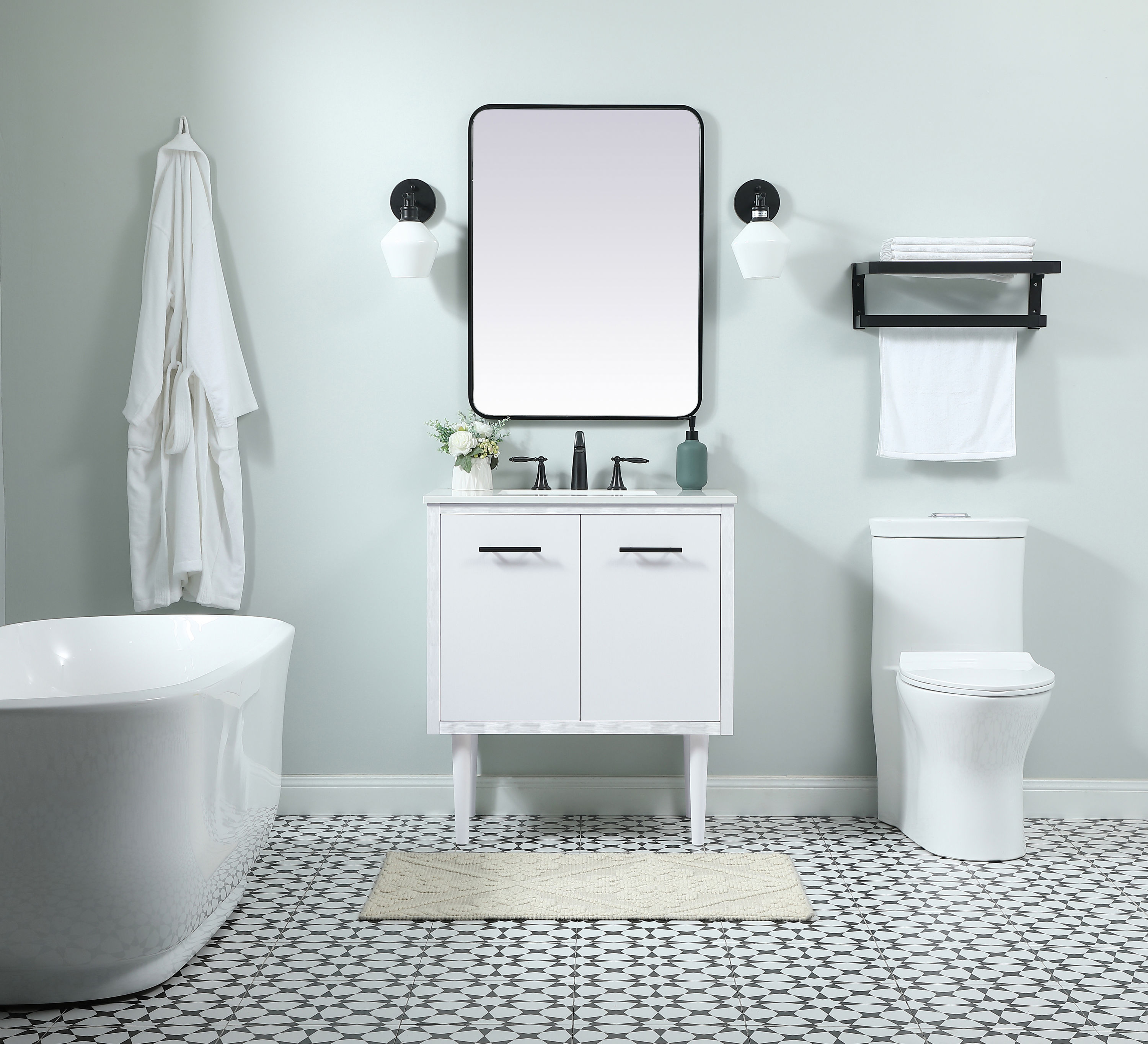 Elegant Decor HF144090MWH Bath-Vanity-Combo - View #5