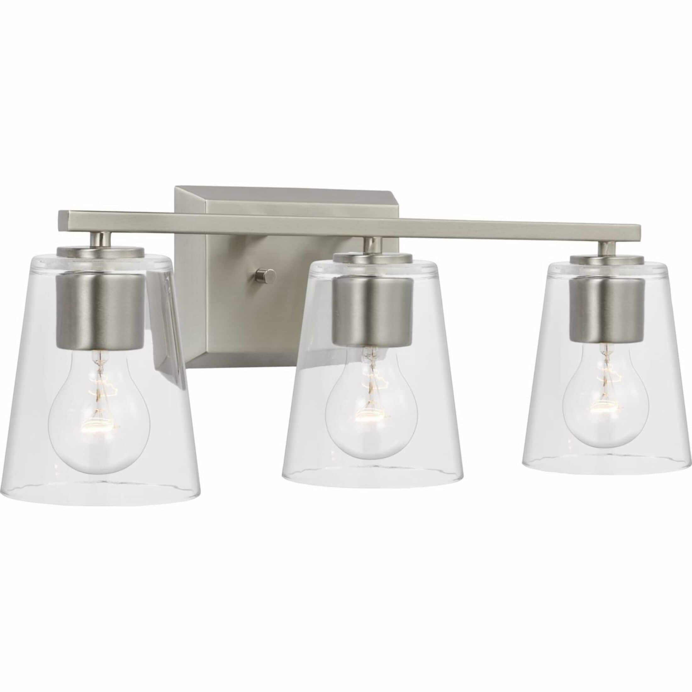 Progress Lighting P300459-009 Vertex 20.87-in 3 -Light Brushed Nickel Modern/contemporary Vanity light