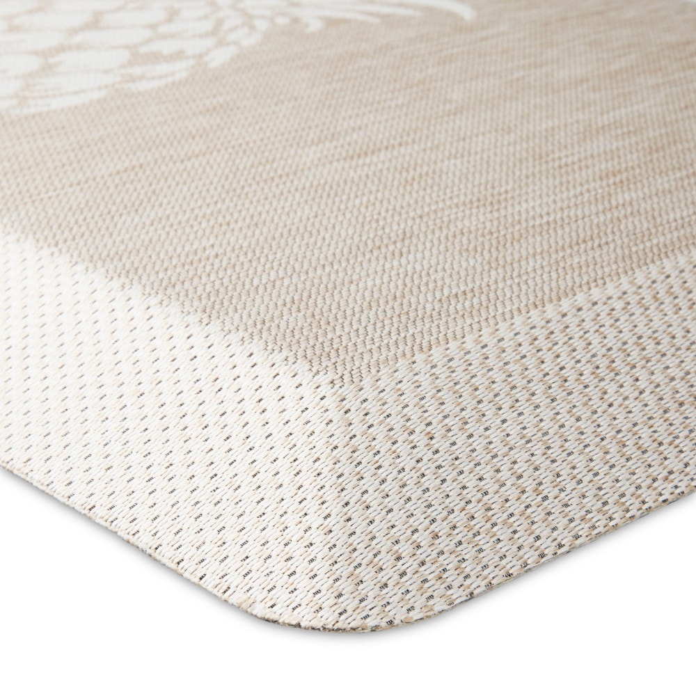 Beige Pineapple Anti-Fatigue Kitchen Mat 19.6" x 32"