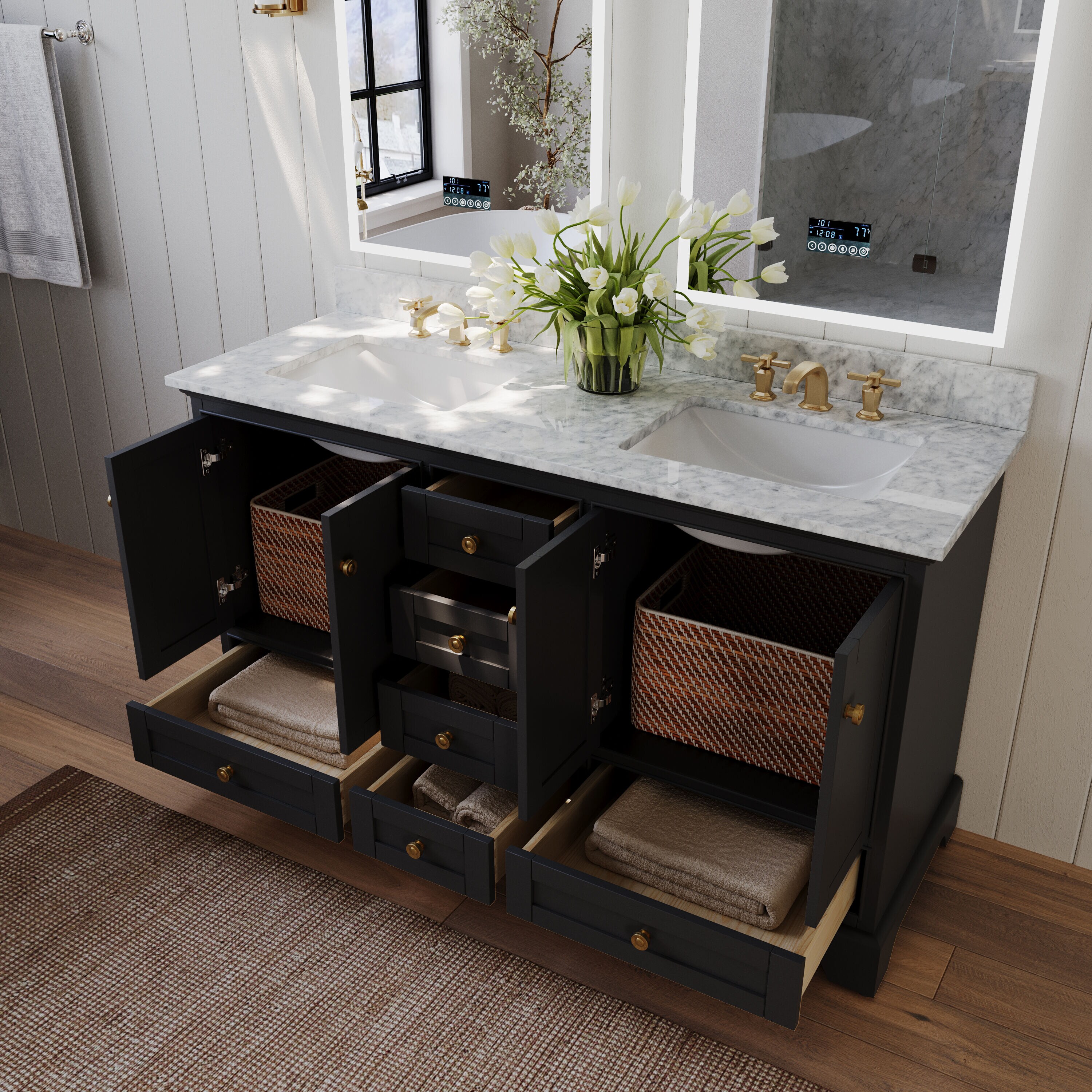 Ancerre Designs VTS-AUDREY-66-BOCWGD Bath-Vanity-Combo - View #12