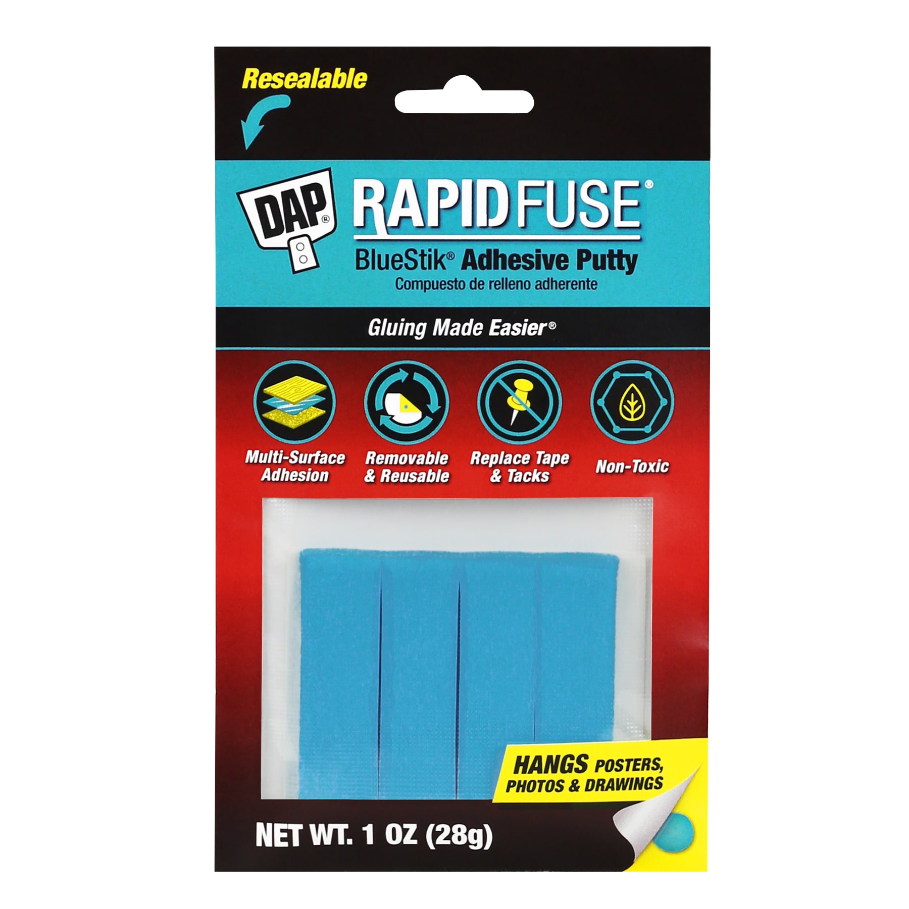 DAP Bluestik 4 Piece Stick Craft, Quick Dry, Flexible Multipurpose