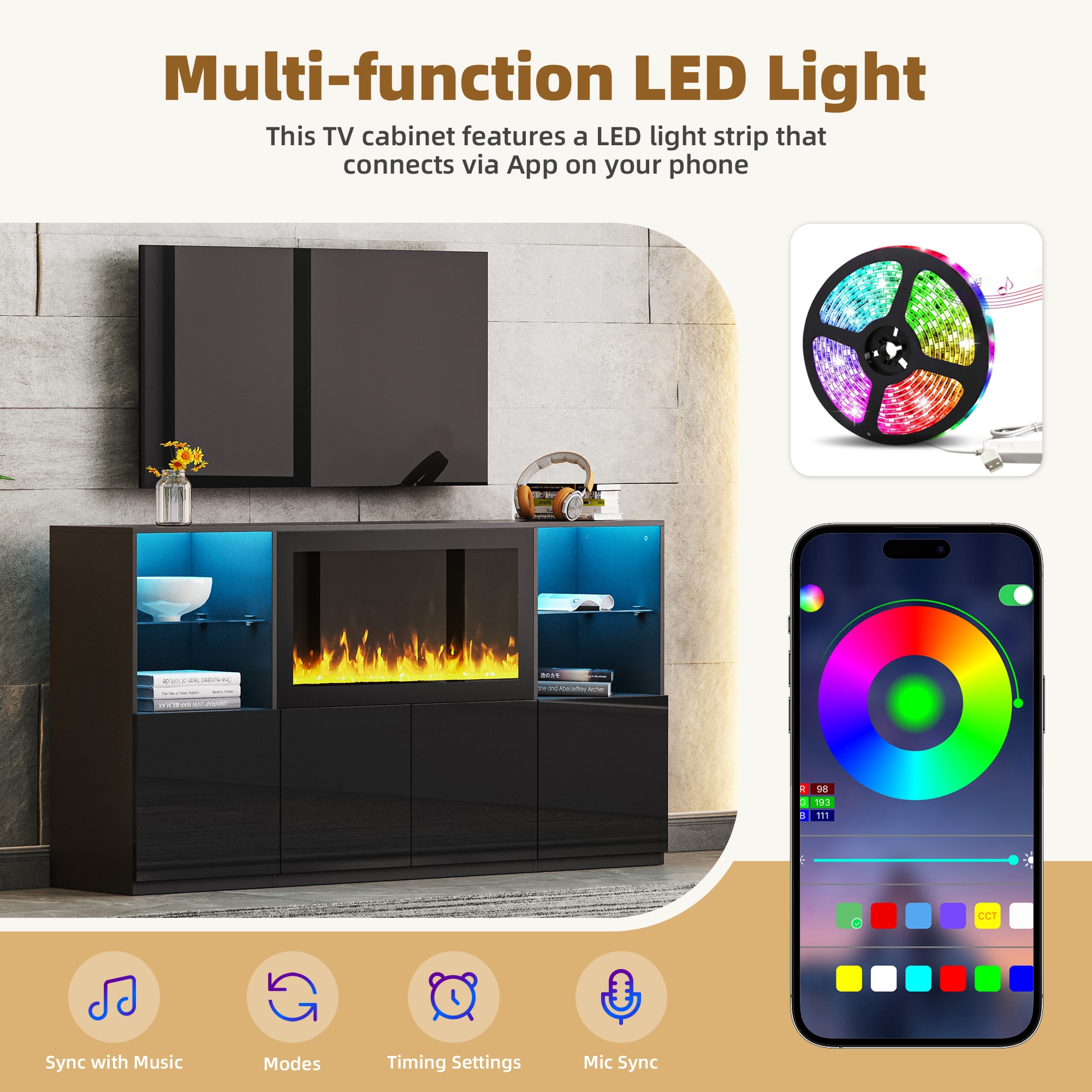 SINOFURN SYA770003DB Electric-Fireplaces - View #17