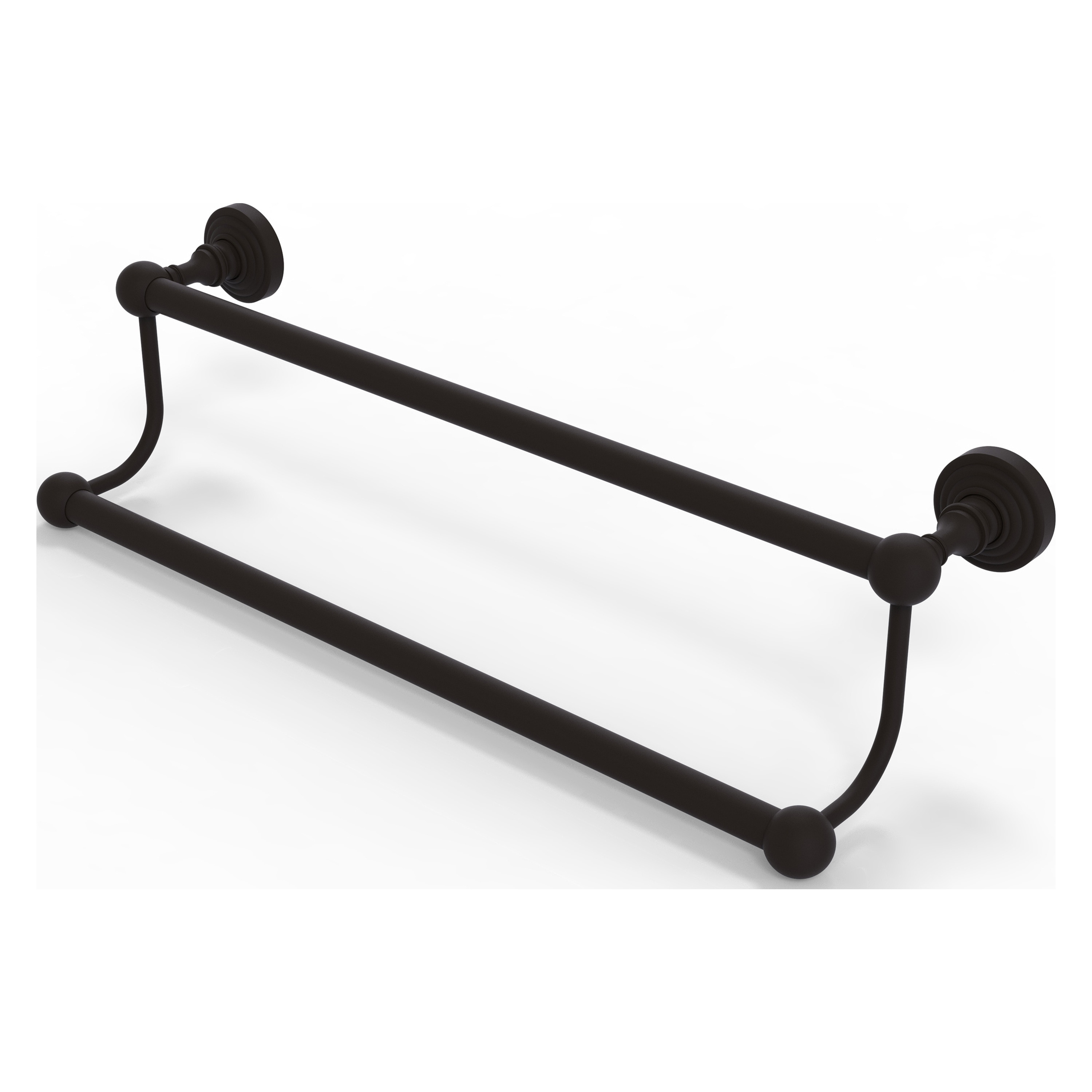 Allied Brass WP-72/18-ORB Waverly Place 18-in double Oil-rubbed bronze Wall mount Double Towel Bar