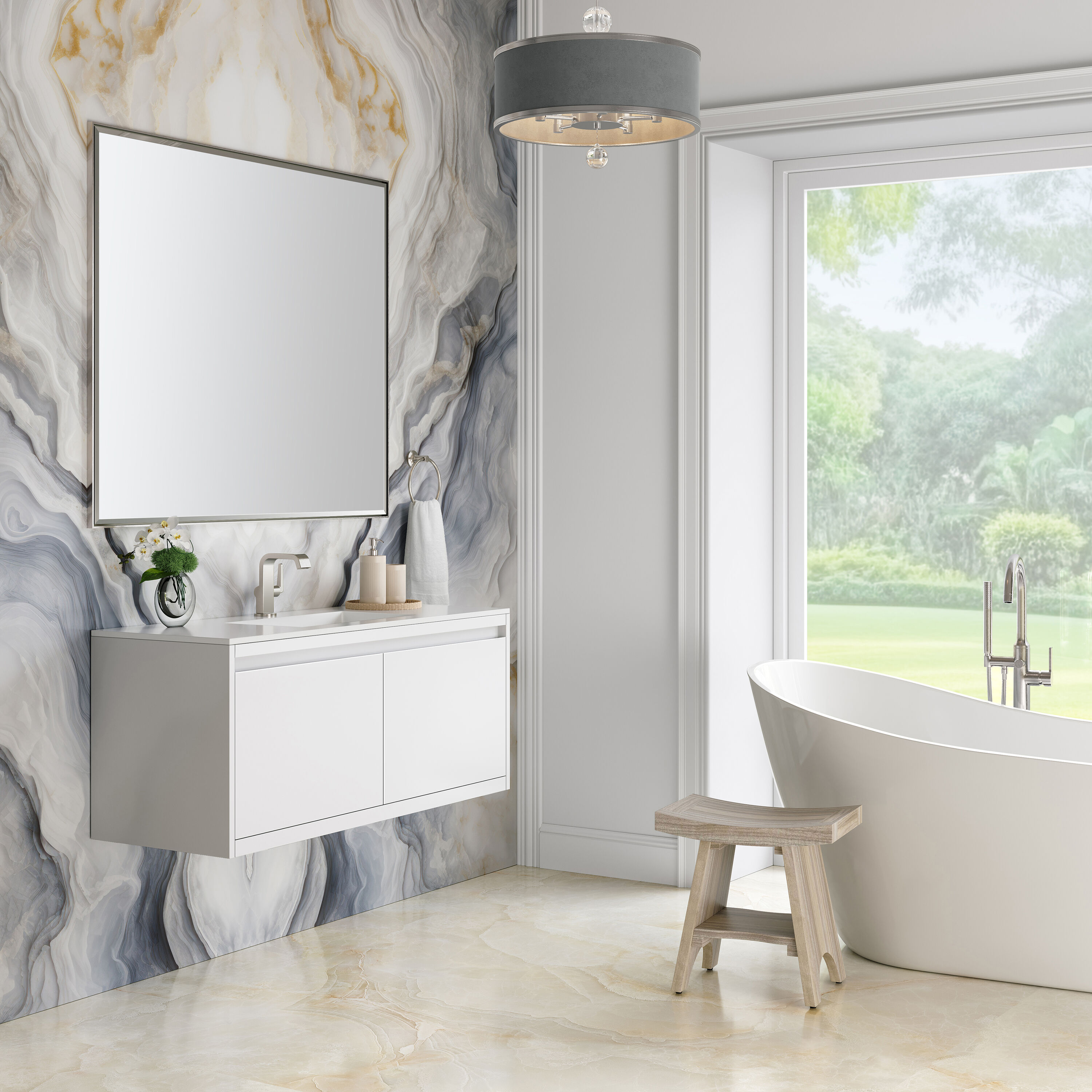 James Martin Vanities 805-V47.3-GW-GW Bath-Vanity-Combo - View #3