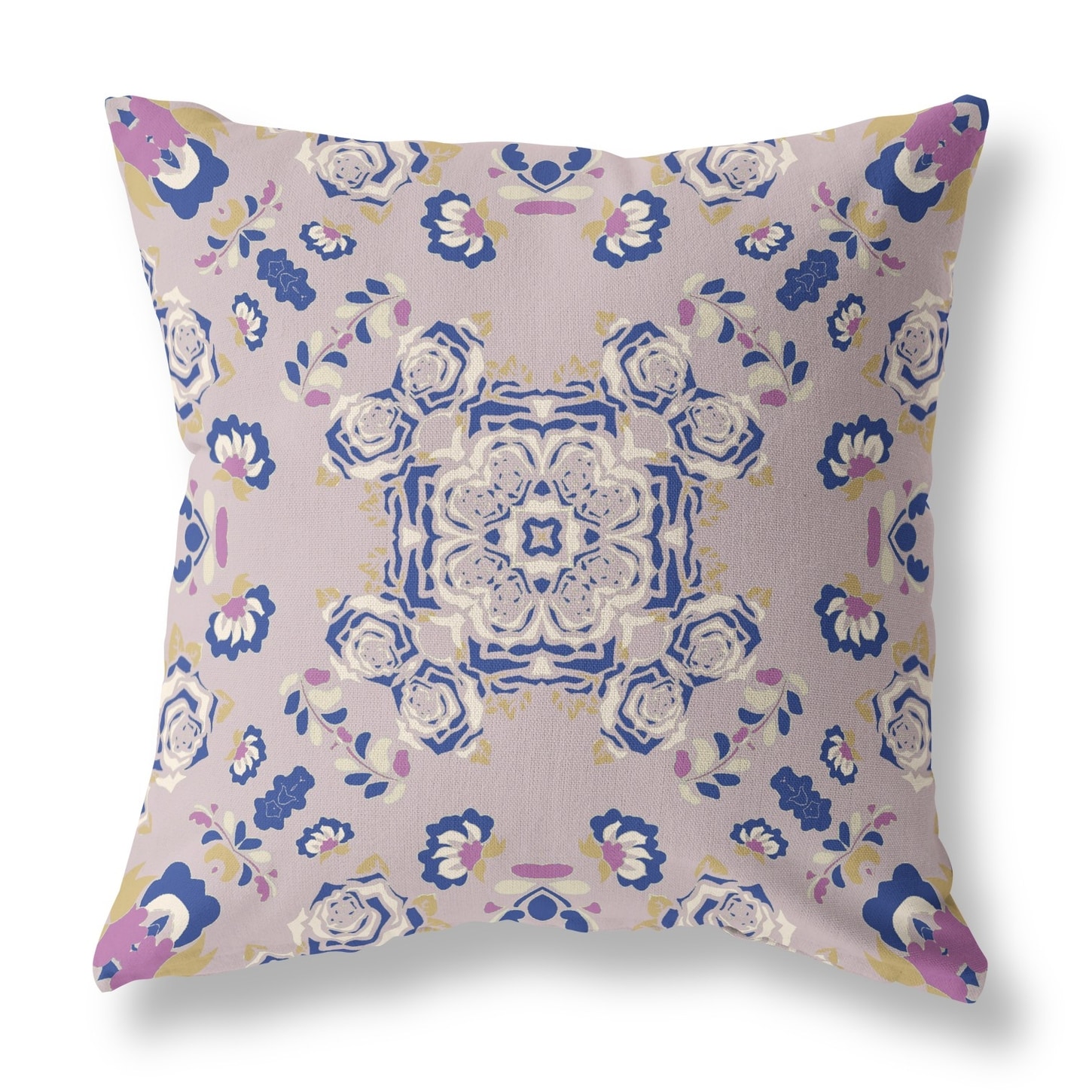 HomeRoots 4000411278 26-in x 26-in Blue and Purple Square Indoor Decorative Pillow