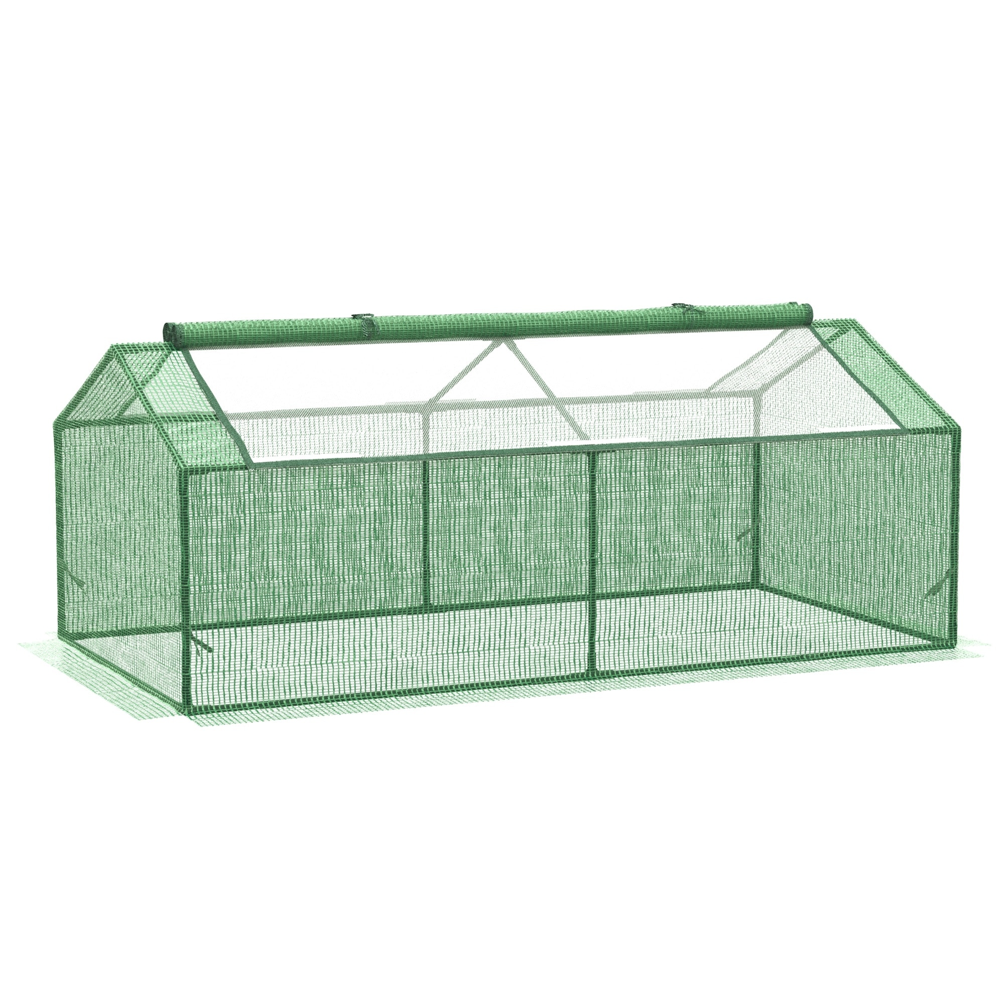 Vorene 71in x 36in x 28in Portable Mini Hot House/ Indoor and Outdoor Garden Greenhouse with Large Zipper Windows for Plant Protection Green