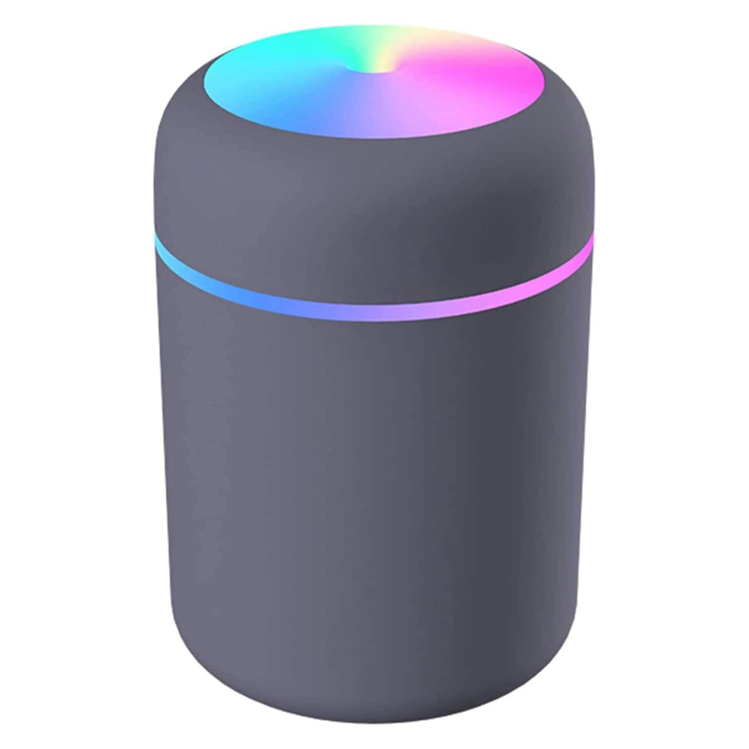 Etokfoks  colorful cool mini USB desktop humidifier with auto shut off dual mist modes super quiet design and night light for car office and