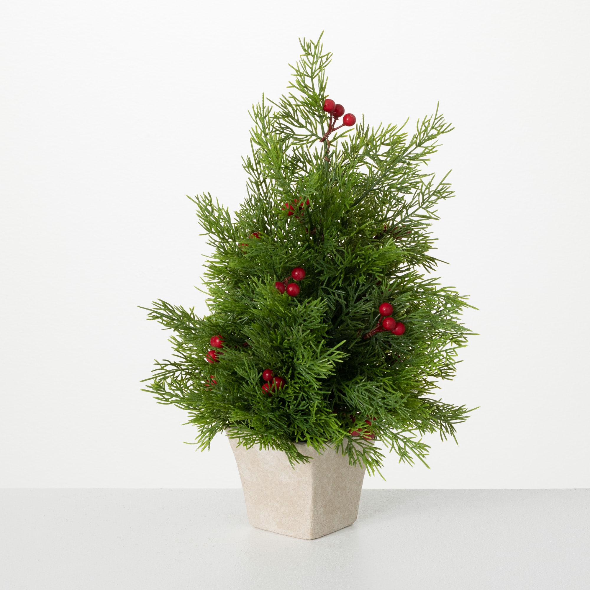 Sullivans TR1129 1.29-ft Cedar Pine Assorted Artificial Christmas Tree