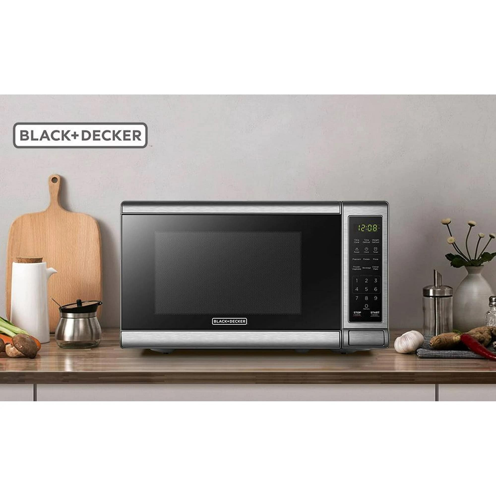 Public BLACK+DECKER EM720CB7 selling Digital Microwave Oven with Turntable