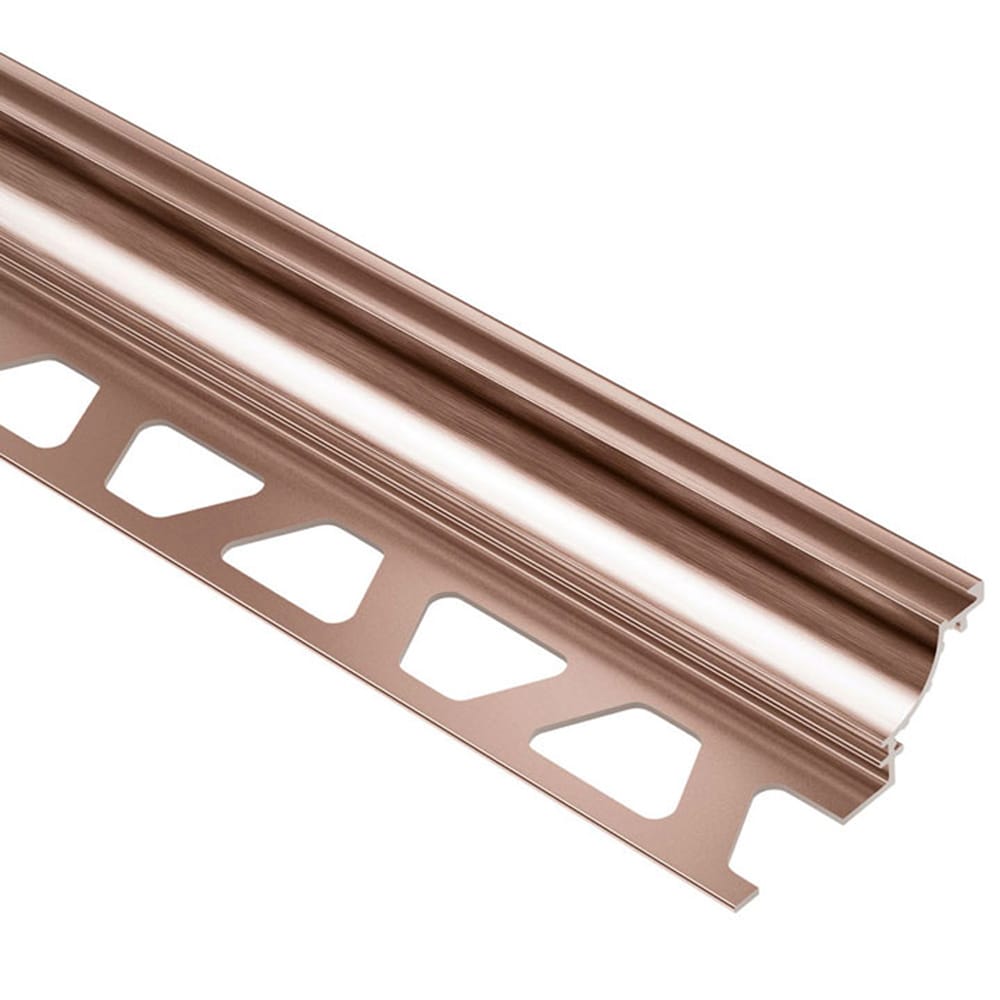 Schluter Systems AHK1S125AKGB Dilex-AHK 0.5-in W x 98.5-in L Brushed copper anodized aluminum Aluminum Cove base Tile Edge Trim