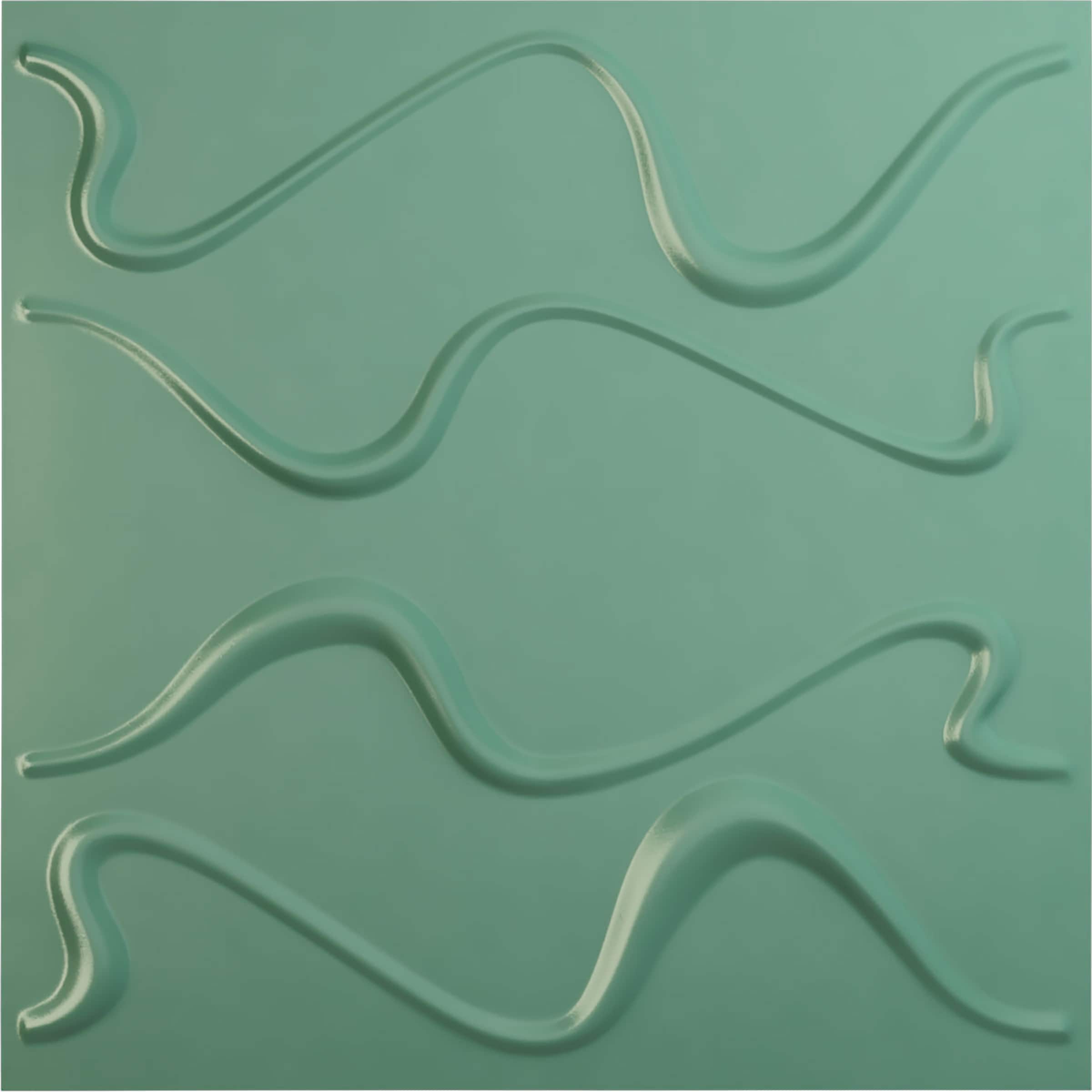 Ekena Millwork WP20X20VEFSM-CASE-12 19-5/8-in x 19-5/8-in Embossed Paintable/Stainable Green PVC Wall Panel ( 12 -Pack, Covers 32.04-sq ft )