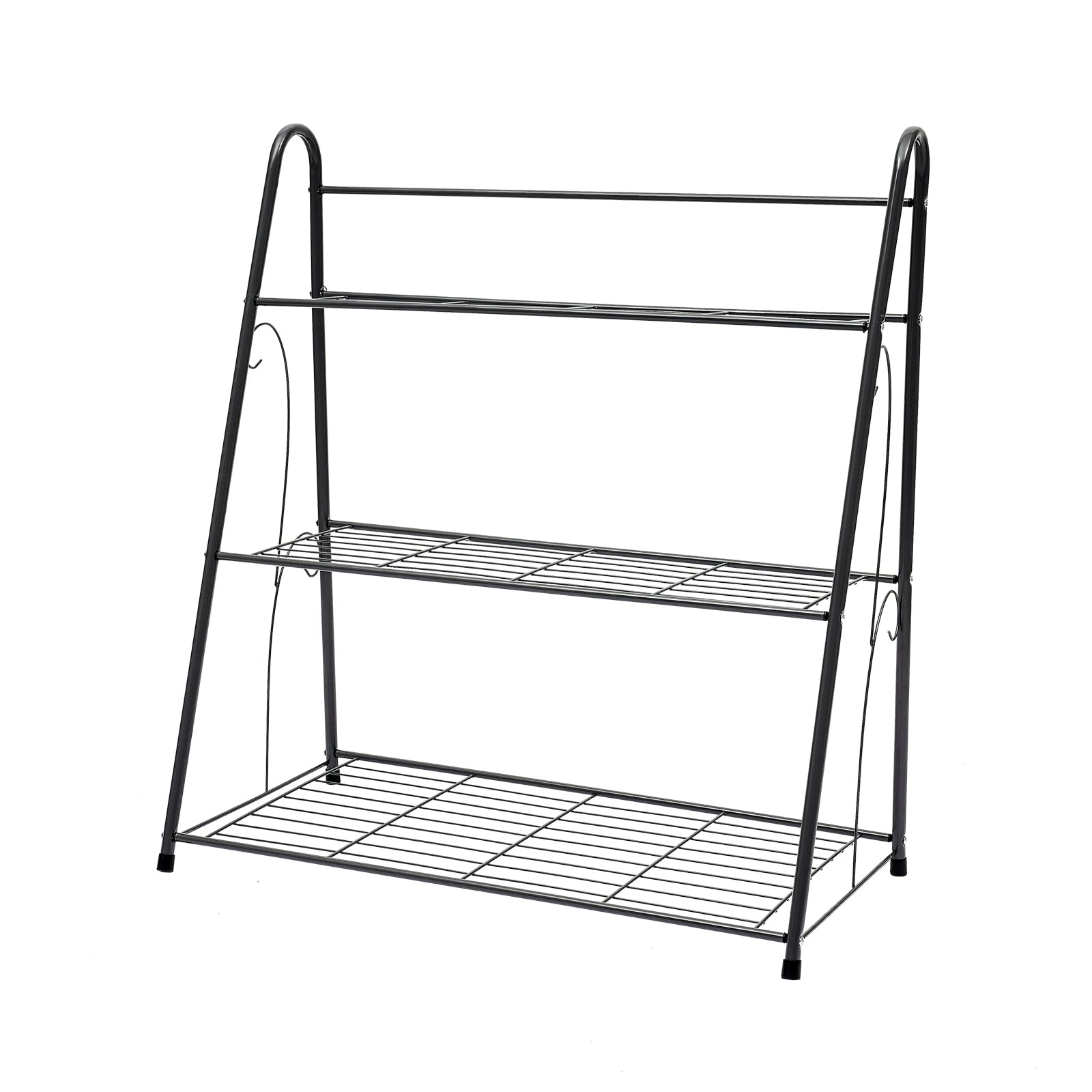 CNCEST HG-TWBYYR-4069-1 27.16-Inches H x 24.8-Inches W Dark Gray Indoor/Outdoor Rectangular Wrought iron Plant Stand