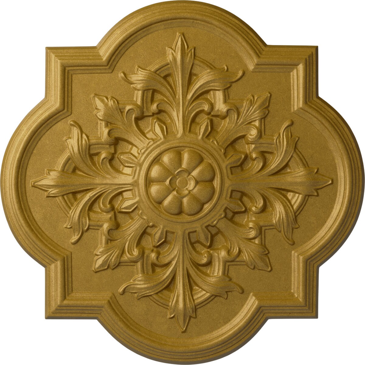 Ekena Millwork CM34BOPGS Bonetti 31.25-in W x 31.25-in L Painted Pharaohs Gold Polyurethane Split Ceiling Medallion