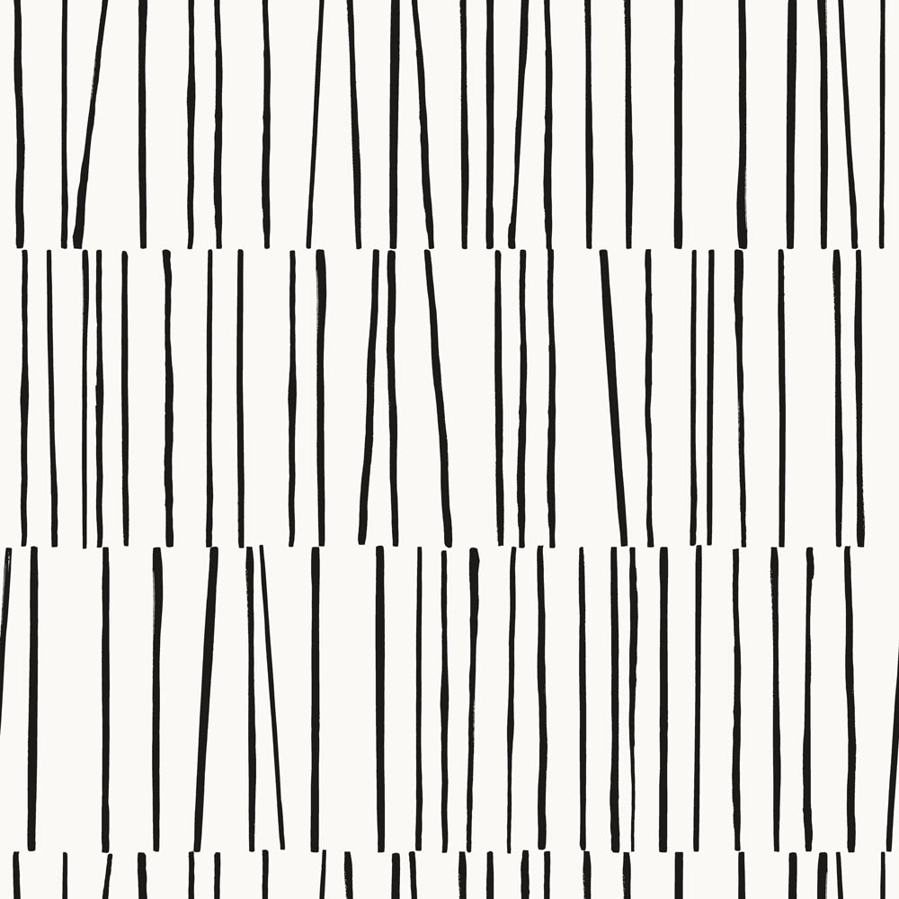 Tempaper BB14034 28-sq ft White and Black Vinyl Abstract Self-adhesive Peel and Stick Wallpaper