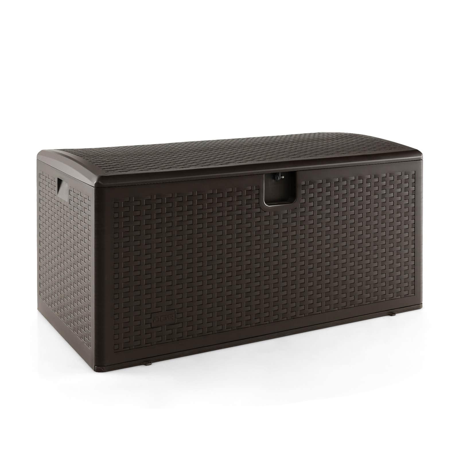 LIVIZA TDS10706BN Brown Flat Resin Storage Shed