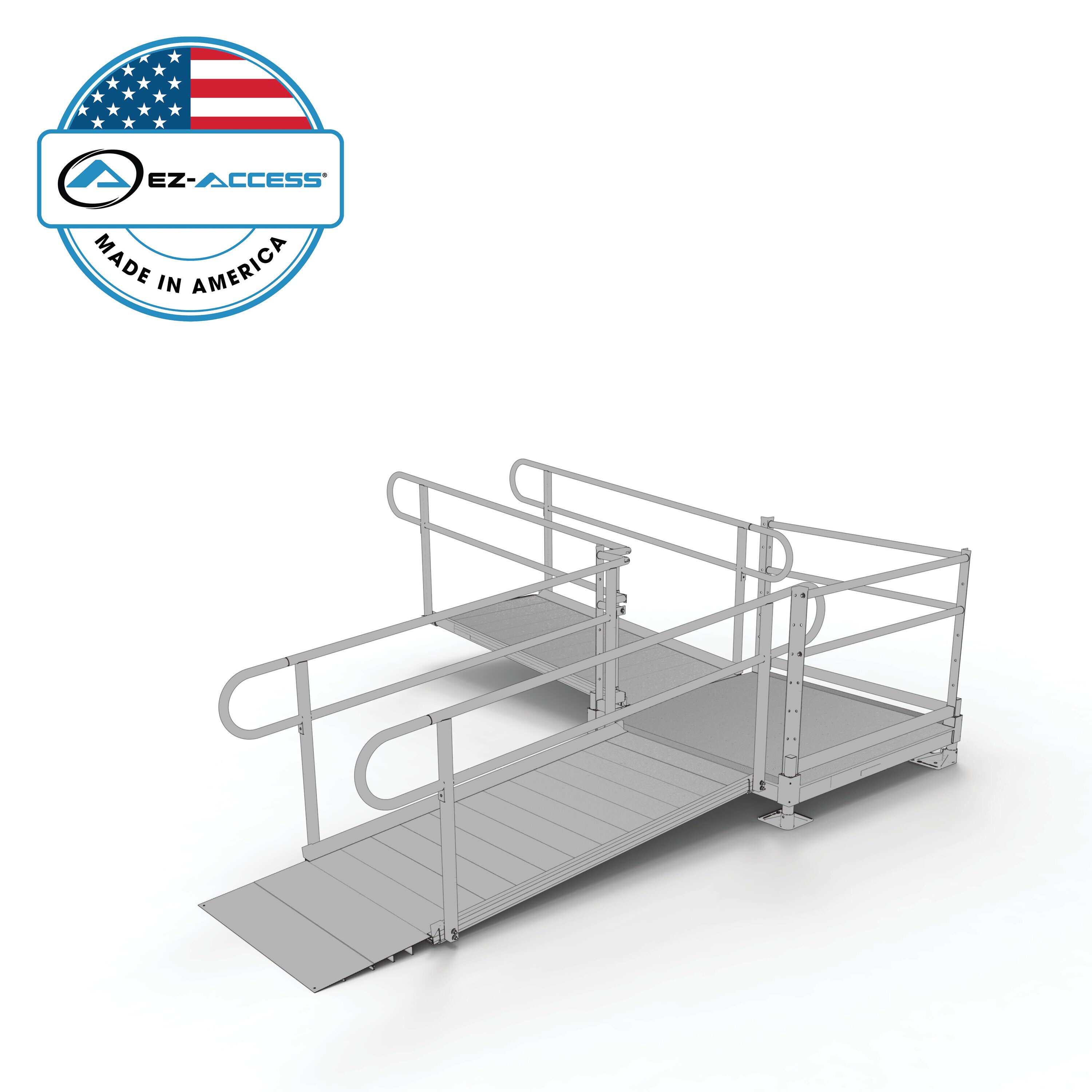 EZ-ACCESS Pathway 12-ft x 135.625-in Aluminum Modular Entryway ...