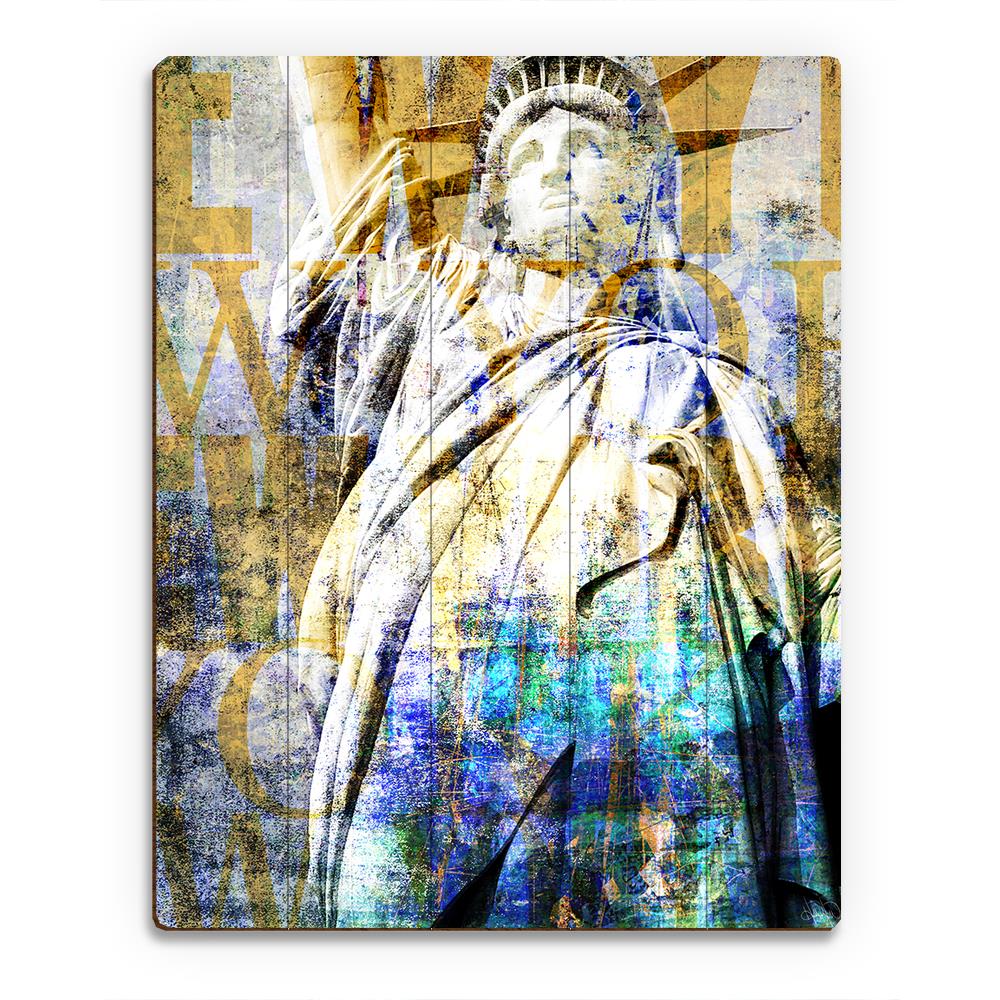 Creative Gallery ABS010490MTL20X24FM 24-in H x 20-in W Abstract Wood Print