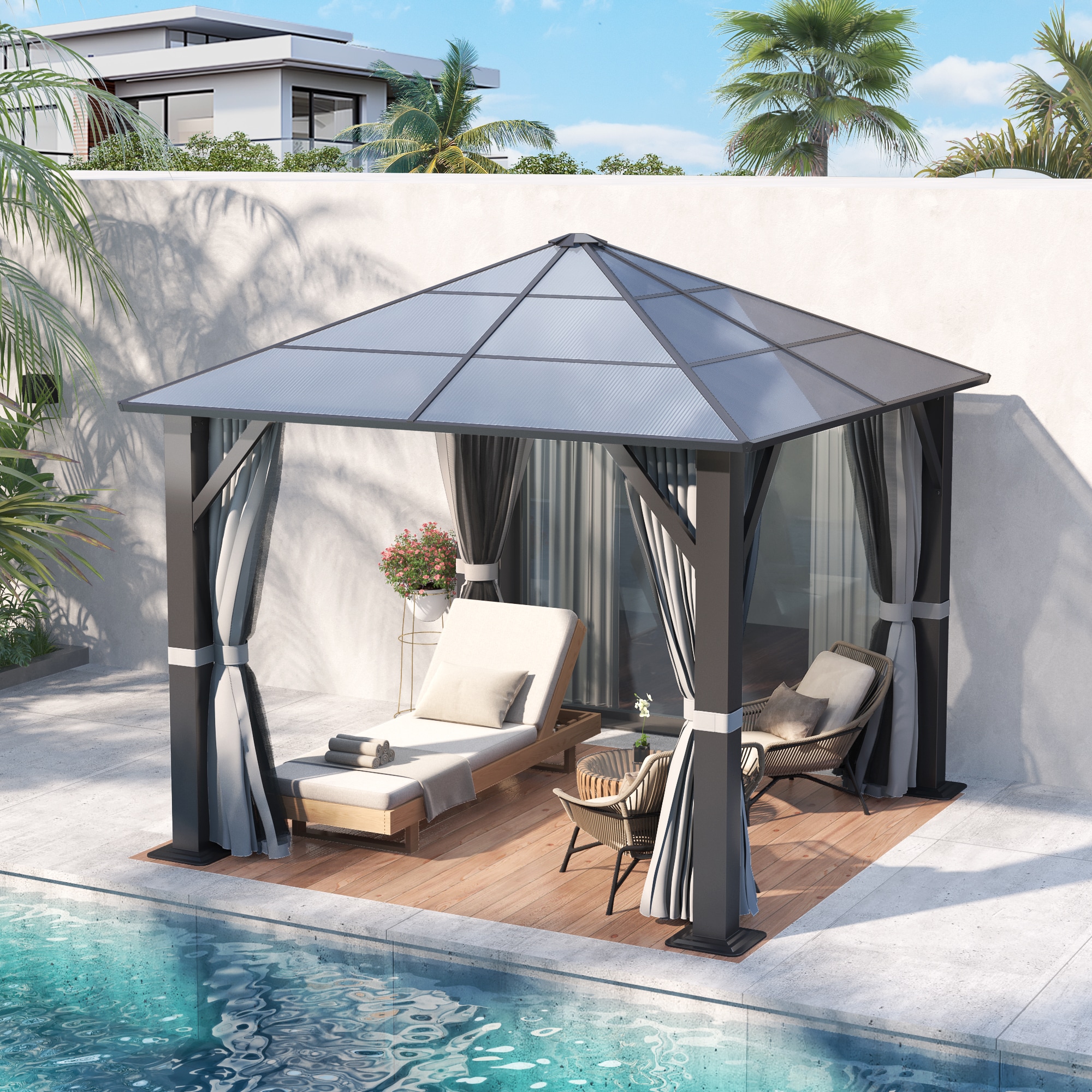 Coveronics LW-PC001-1-GR Wood-Resin-Gazebos - View #3