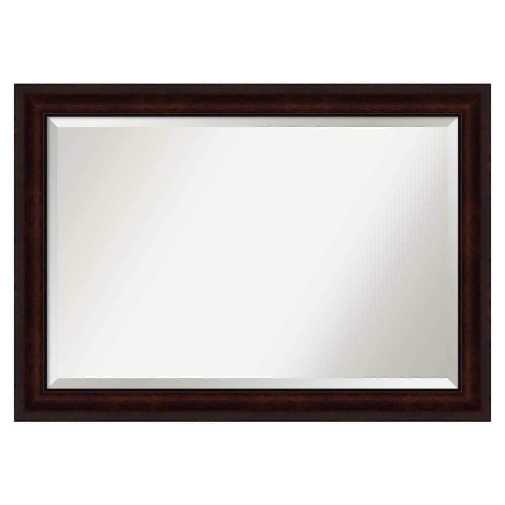 Amanti Art DSW4960947 Coffee Bean 41.25-Inches x 29.25-Inches Framed Rectangle Bathroom Vanity Mirror ( Walnut Black,Brown )