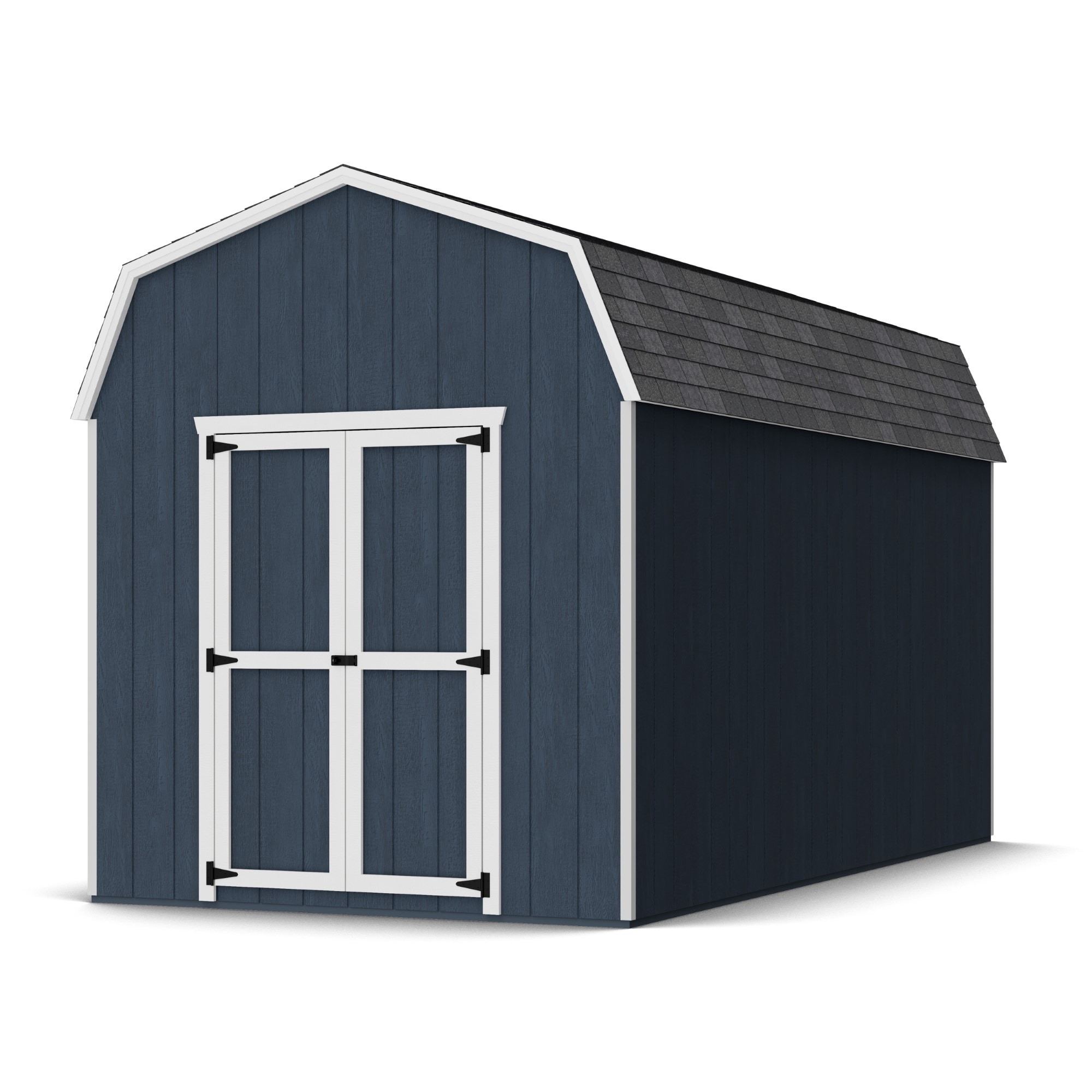 Little Cottage Co 8X16 VGB-6-PC Value Gambrel Barn 8-ft x 16-ft Gambrel Style Wood Outdoor Storage Shed with 2 Doors